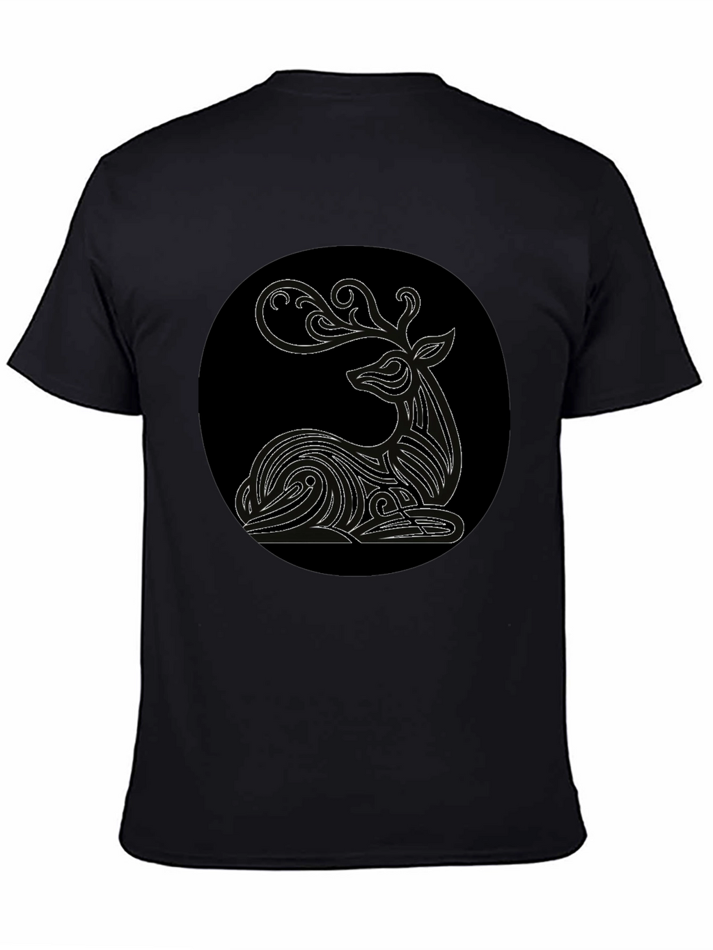 Deer Graphic Black T-Shirt