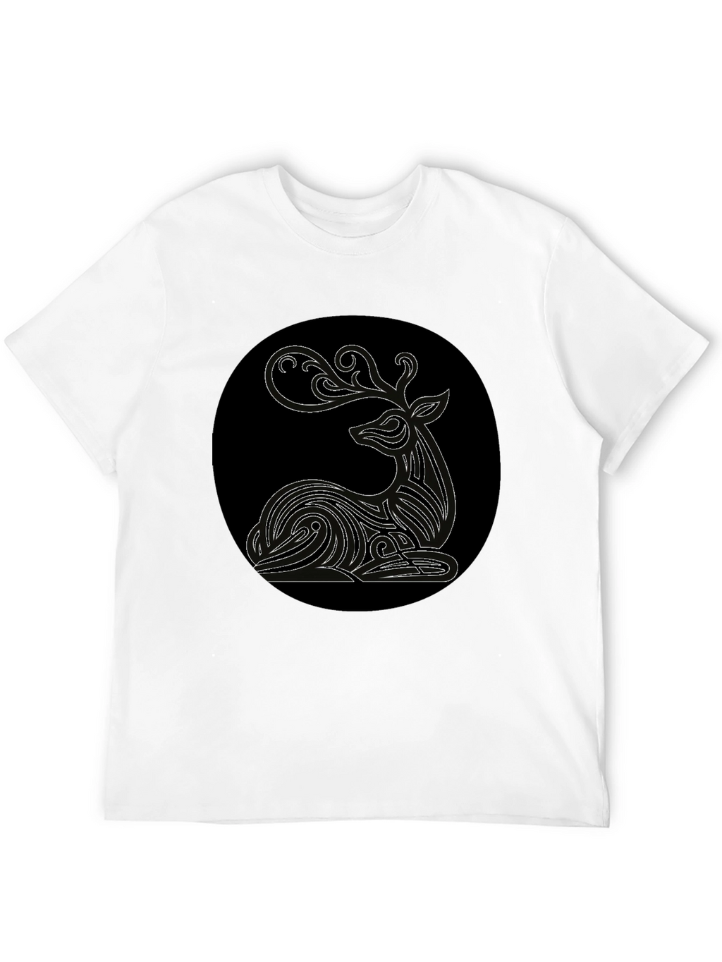 Deer Graphic Black T-Shirt
