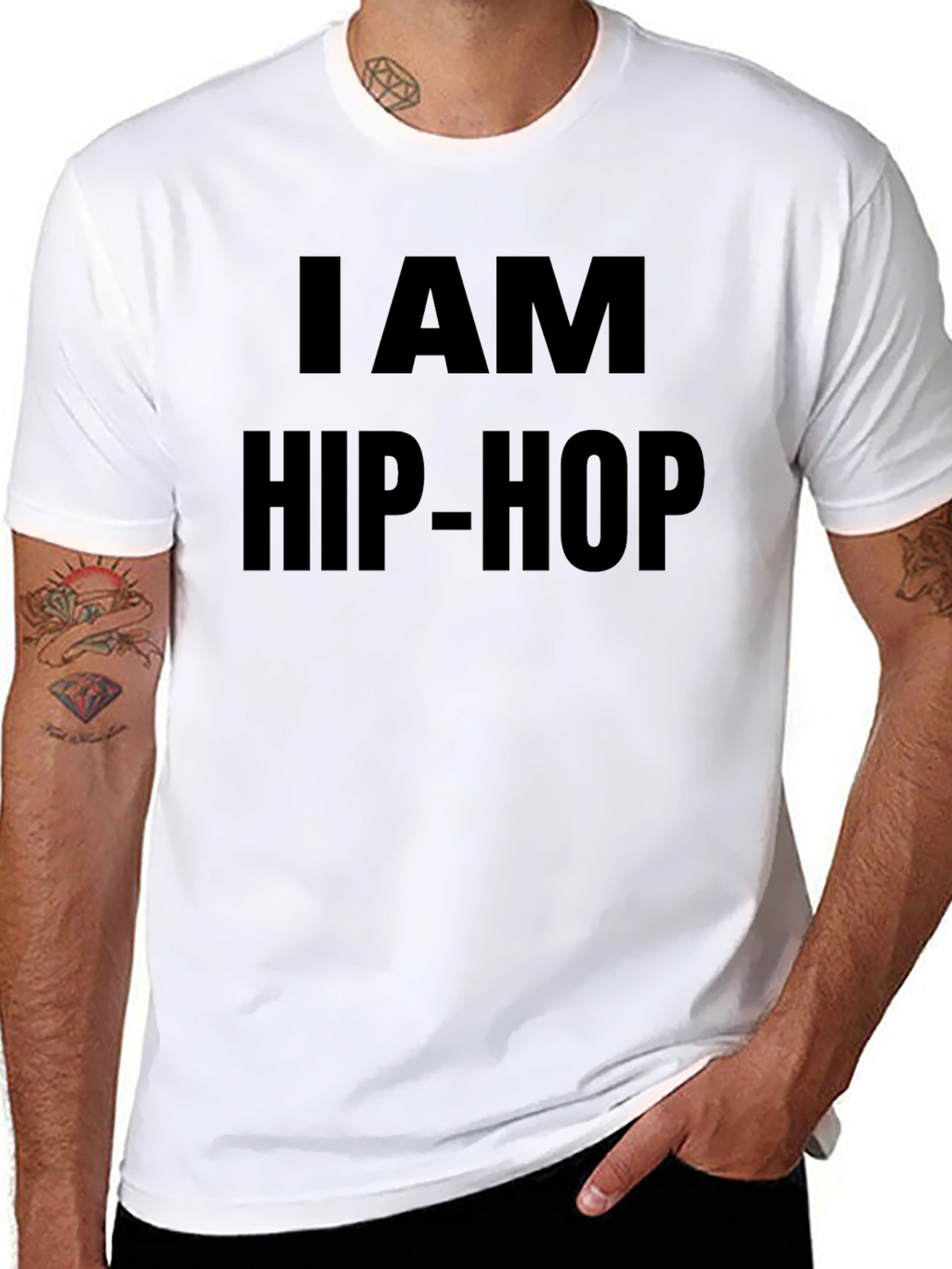 I AM HIP-HOP Black Graphic Tee