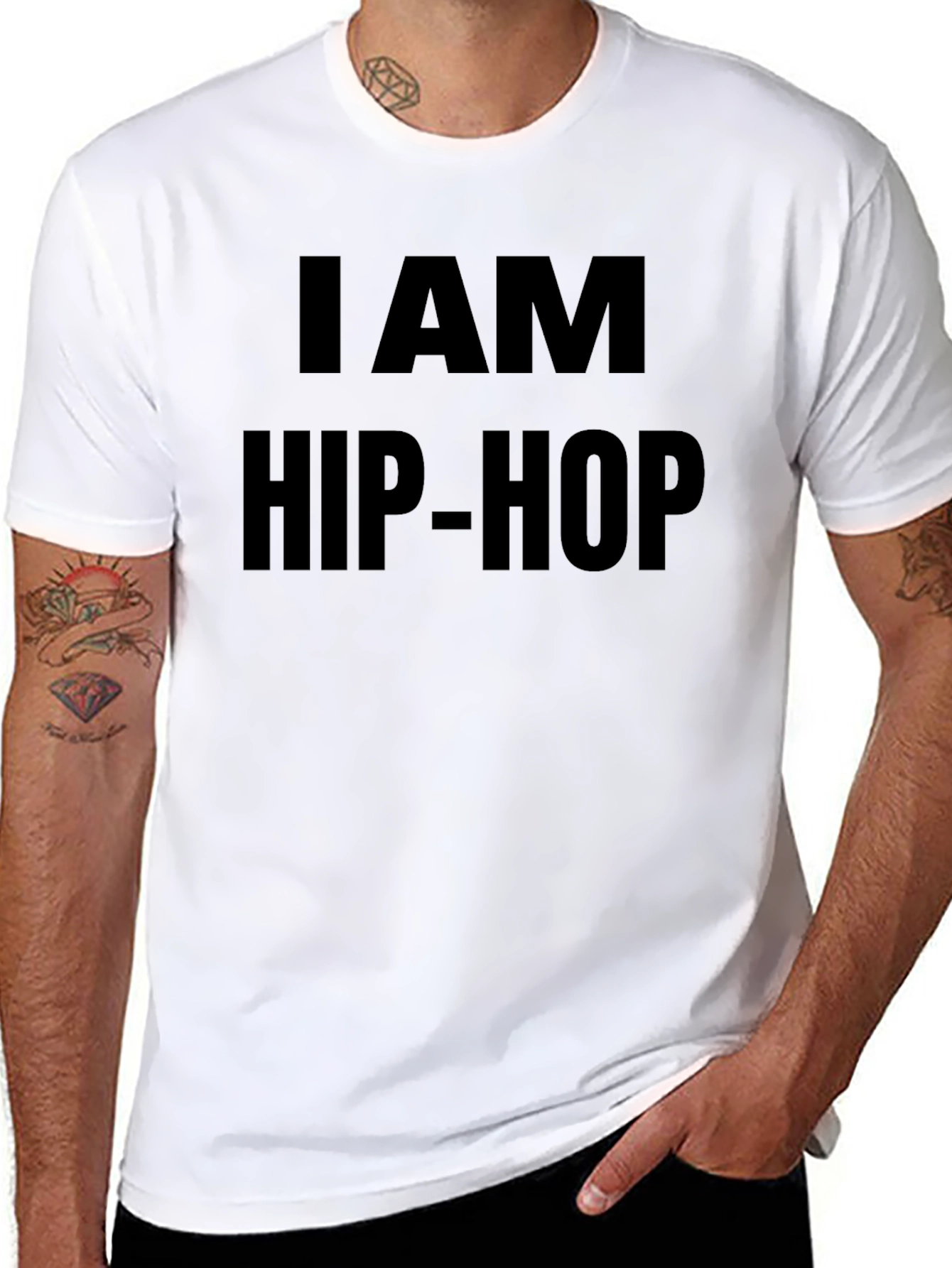 I AM HIP-HOP Black Graphic Tee