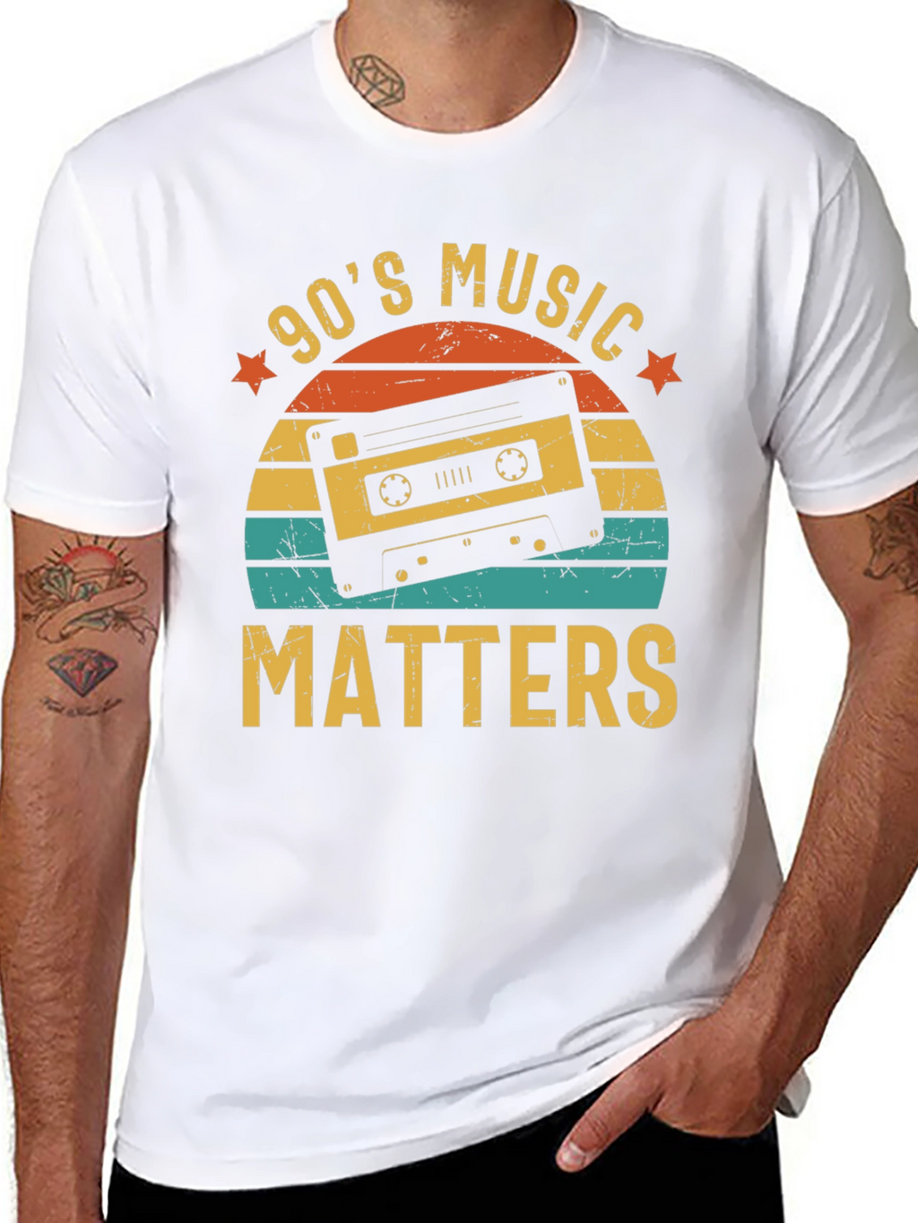 90s Music Matters Retro Cassette Tape T-Shirt