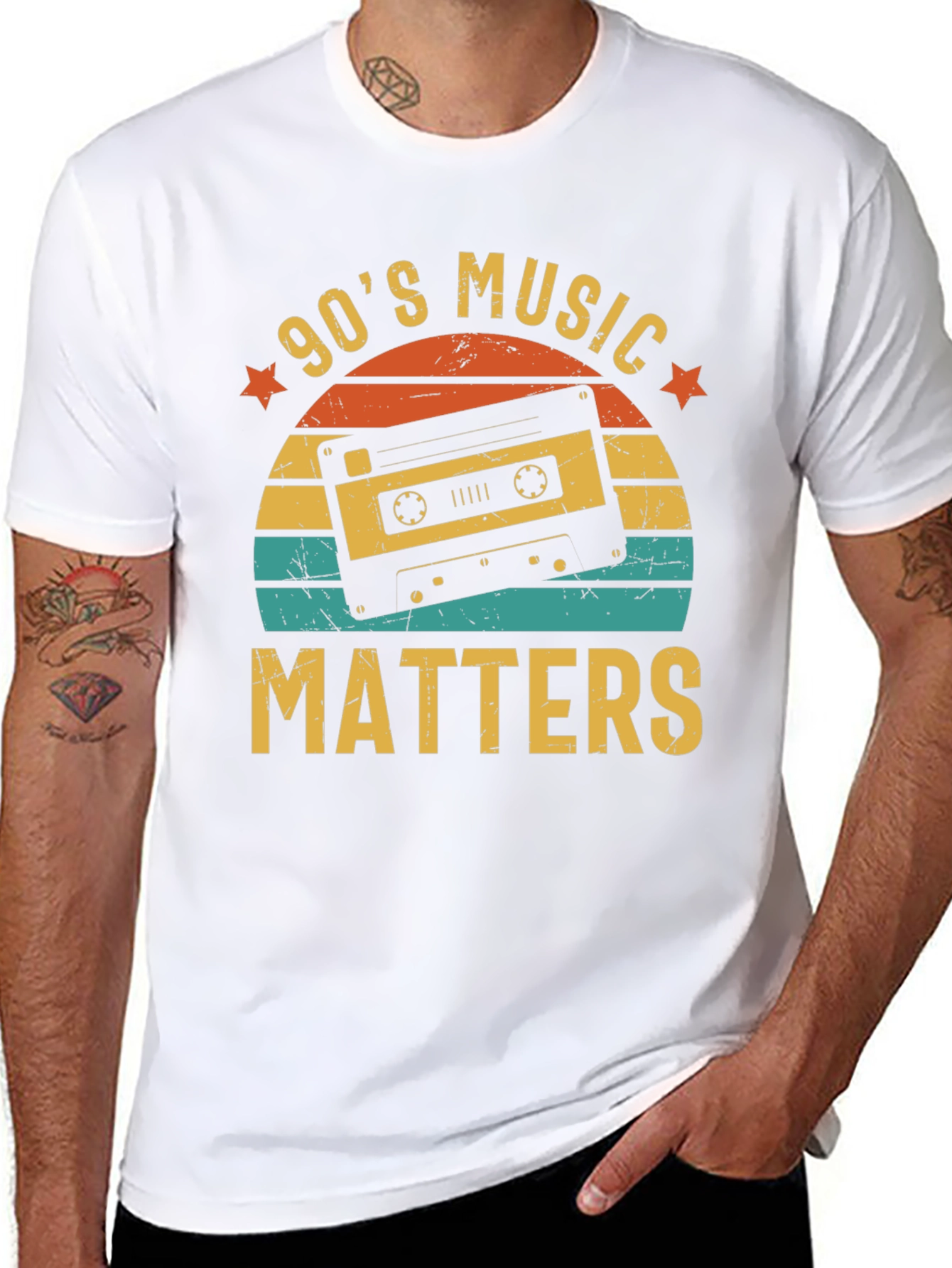 90s Music Matters Retro Cassette Tape T-Shirt