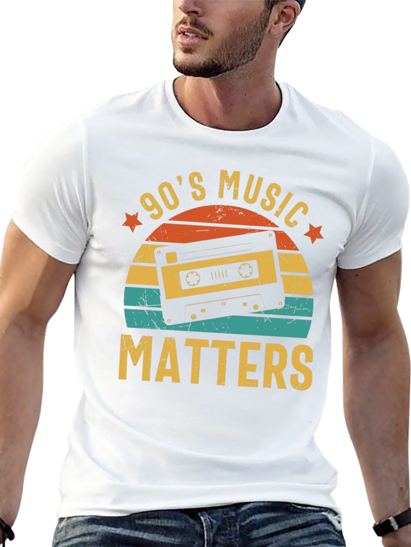 90s Music Matters Retro Cassette Tape T-Shirt