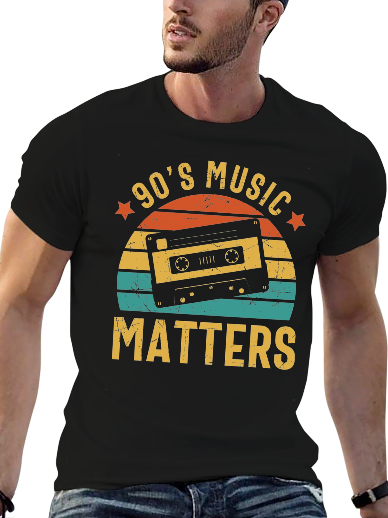 90s Music Matters Retro Cassette Tape T-Shirt