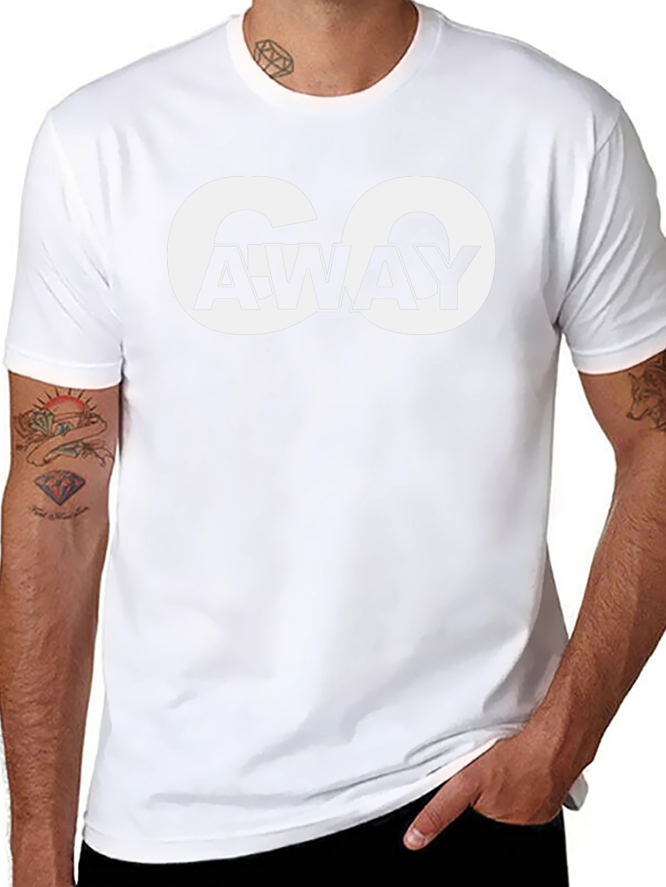 Go Away Graphic Tee - Bold Statement T-Shirt