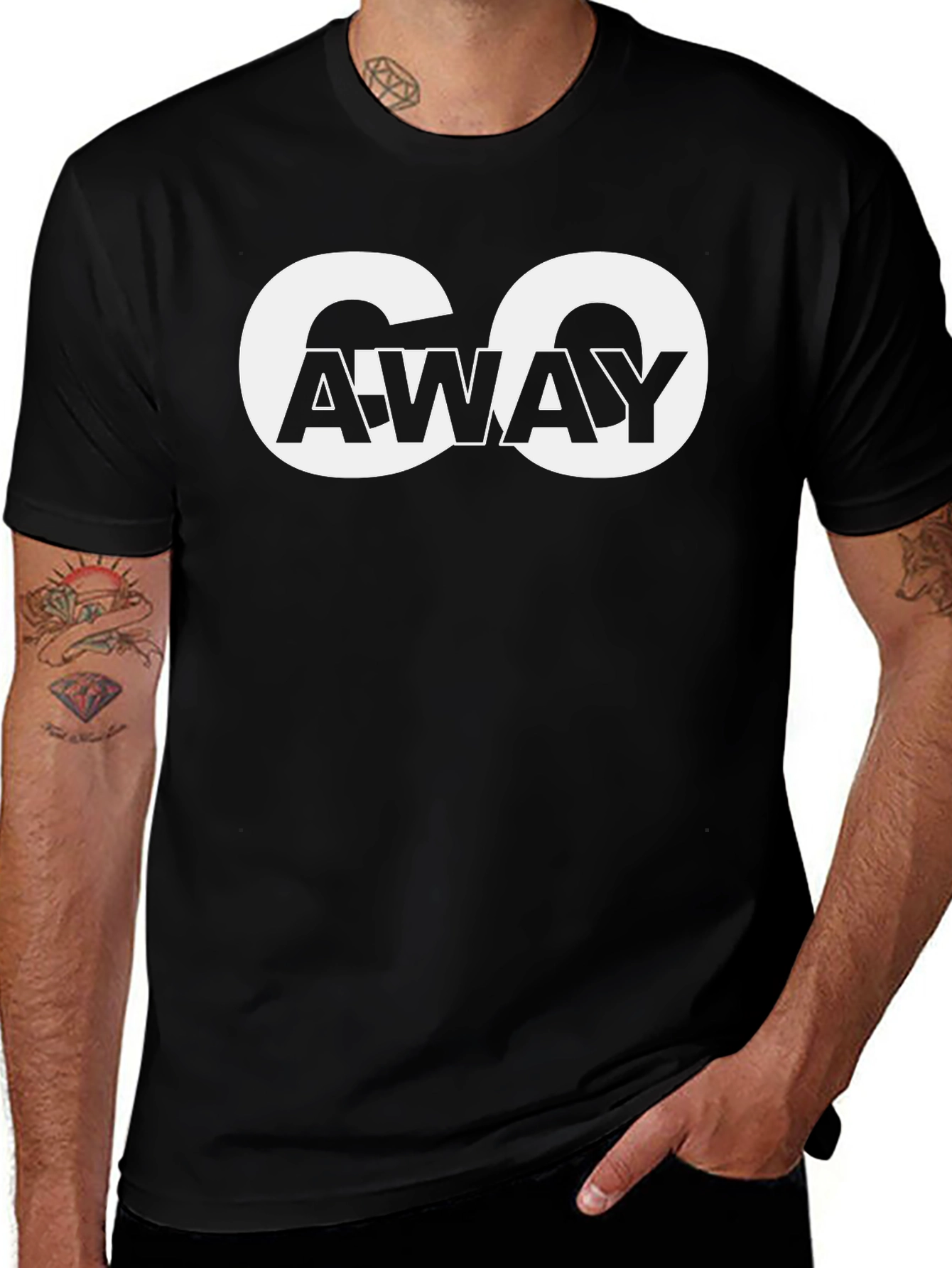 Go Away Graphic Tee - Bold Statement T-Shirt