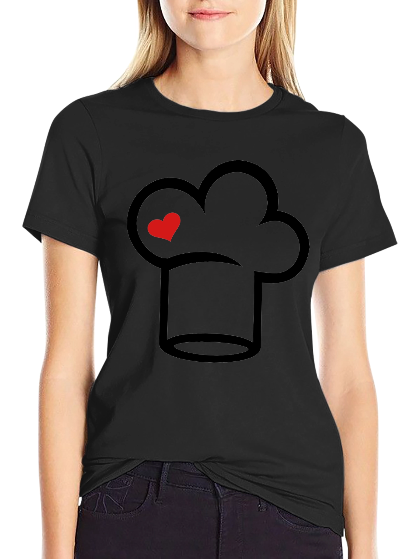 Chef Hat Heart Graphic Tee - Culinary Passion