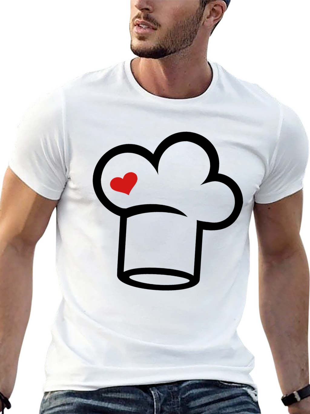 Chef Hat Heart Graphic Tee - Culinary Passion