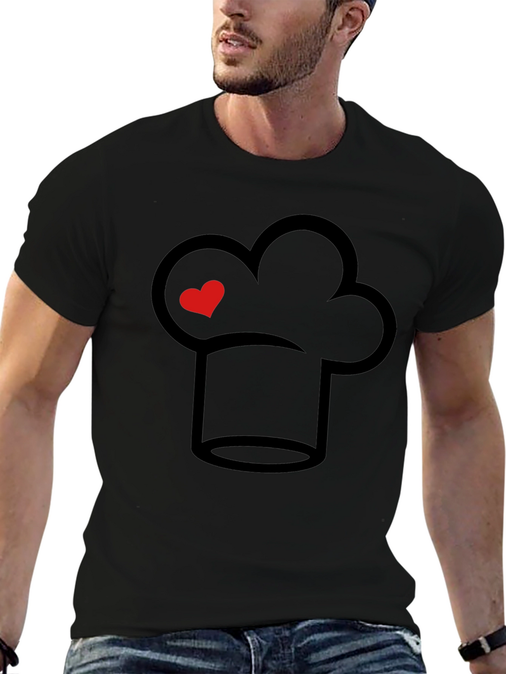 Chef Hat Heart Graphic Tee - Culinary Passion