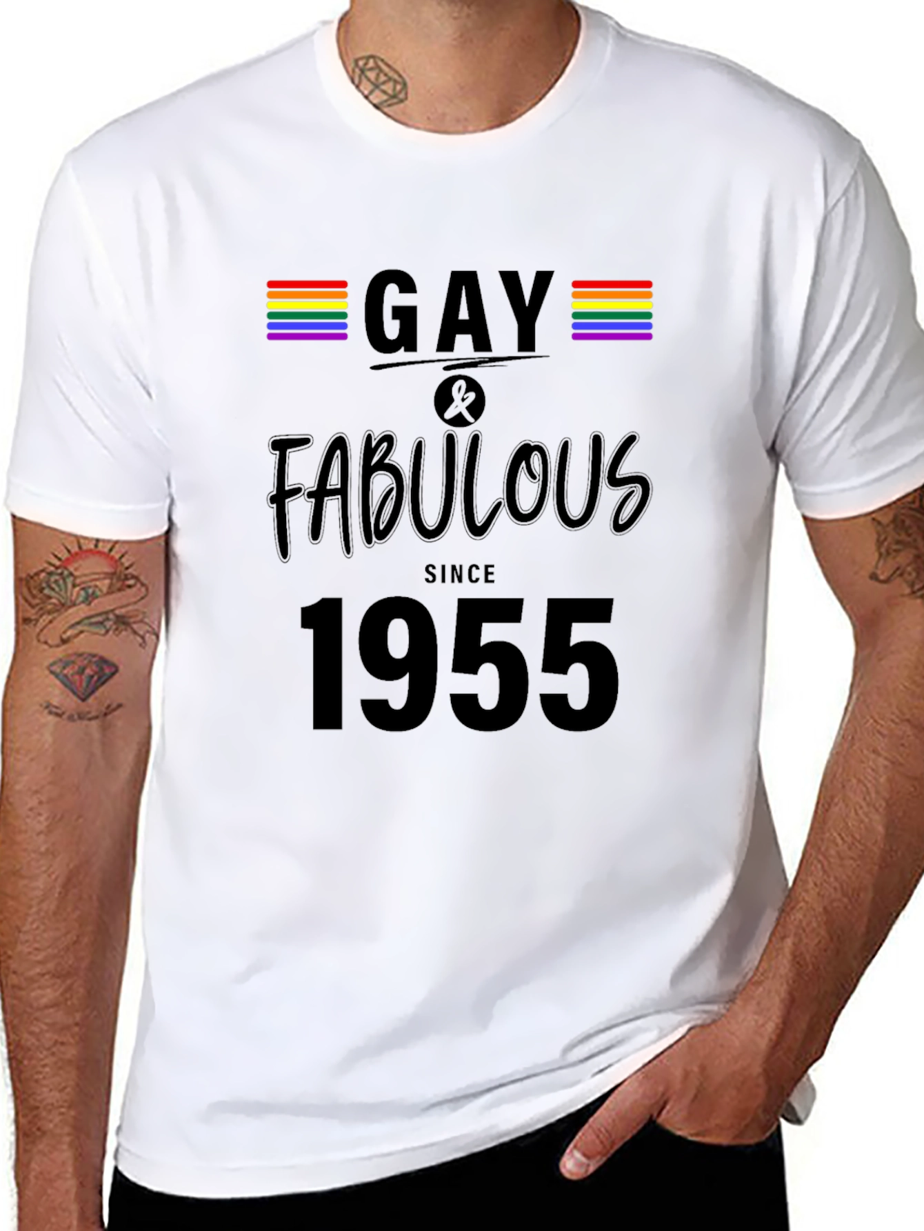 Gay & Fabulous Since 1955 T-Shirt LGBTQ Pride
