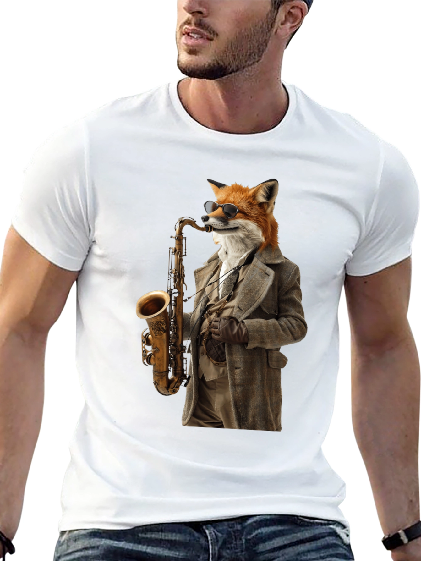 Cool Fox Saxophone T-Shirt