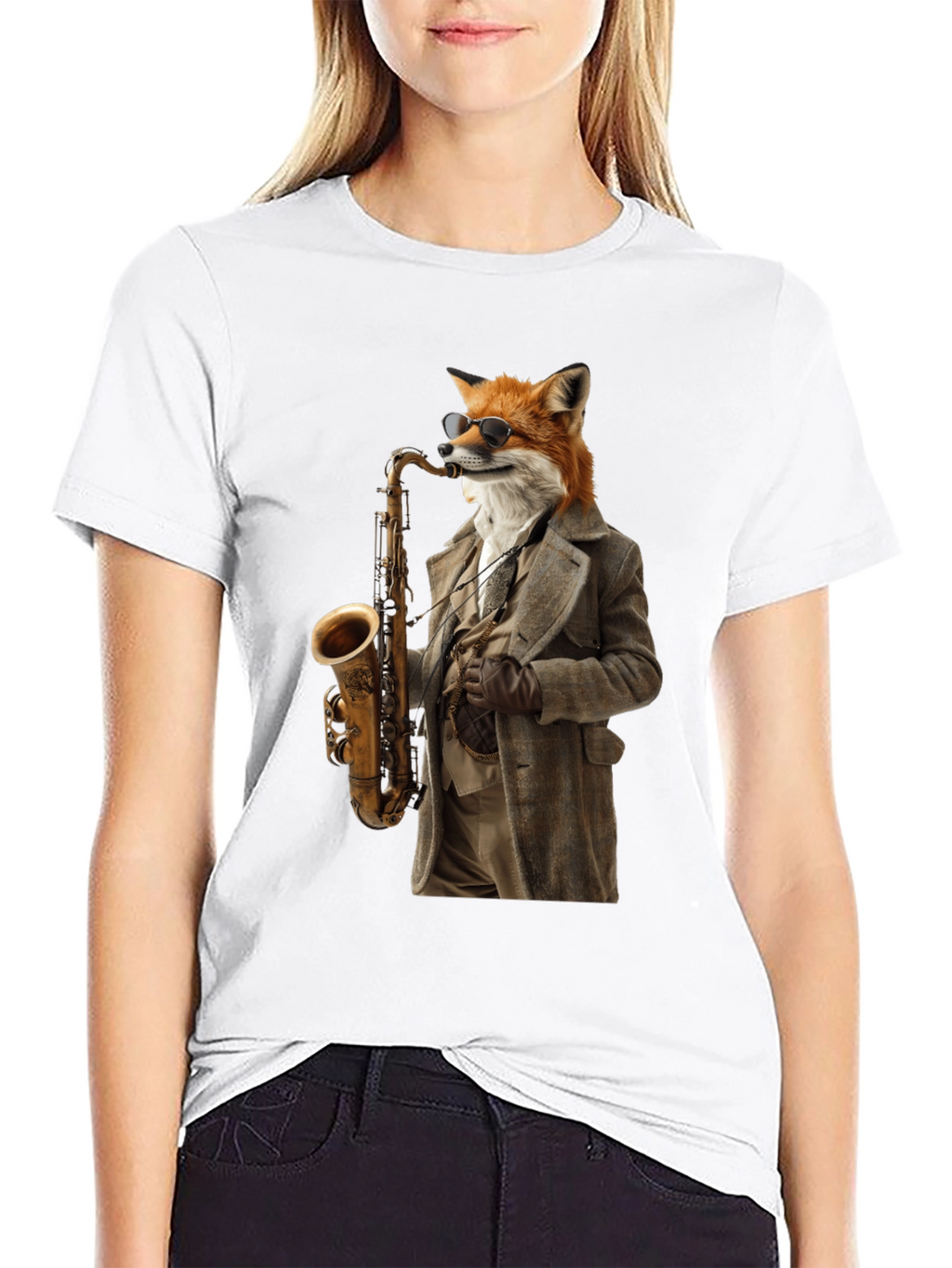 Cool Fox Saxophone T-Shirt