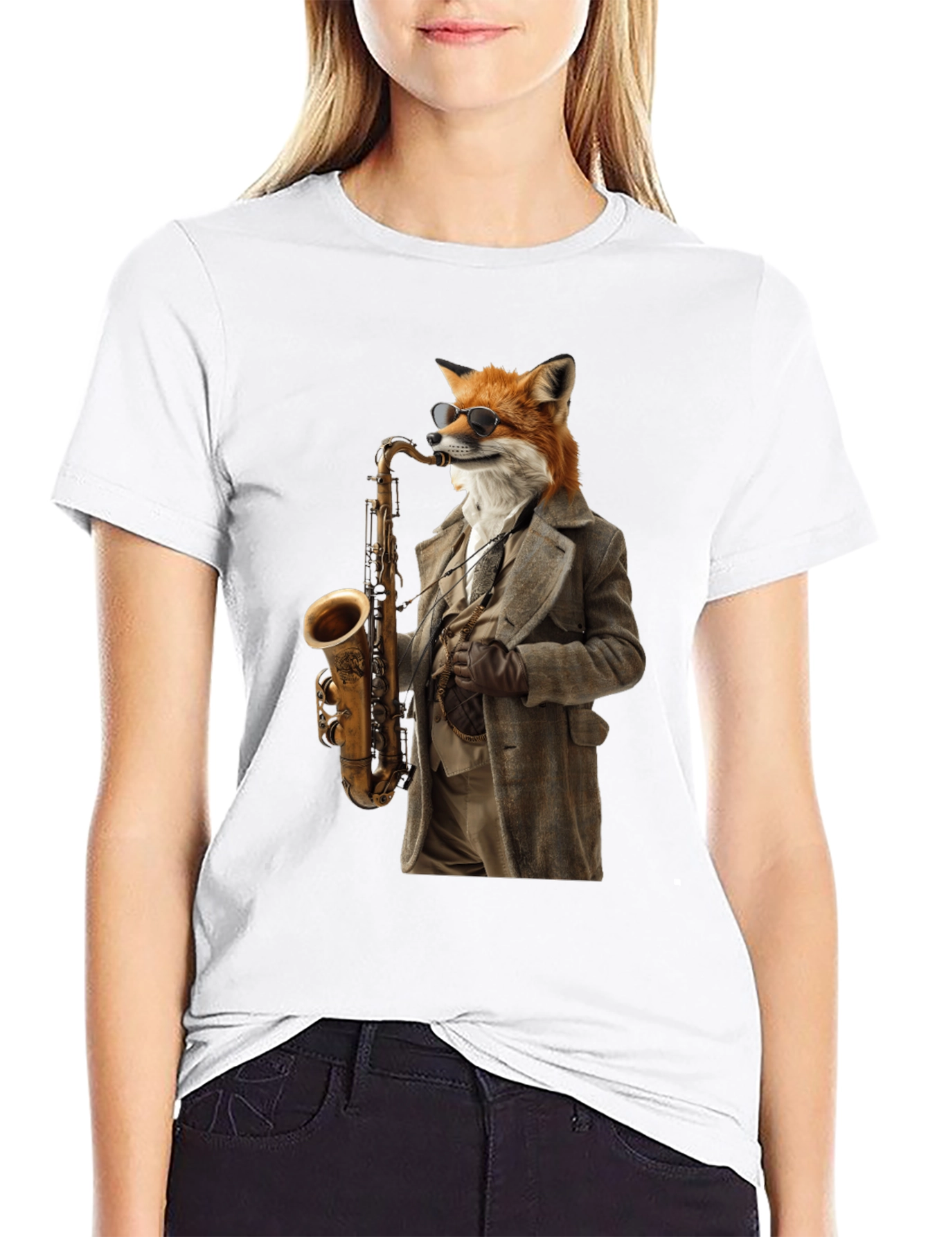 Cool Fox Saxophone T-Shirt