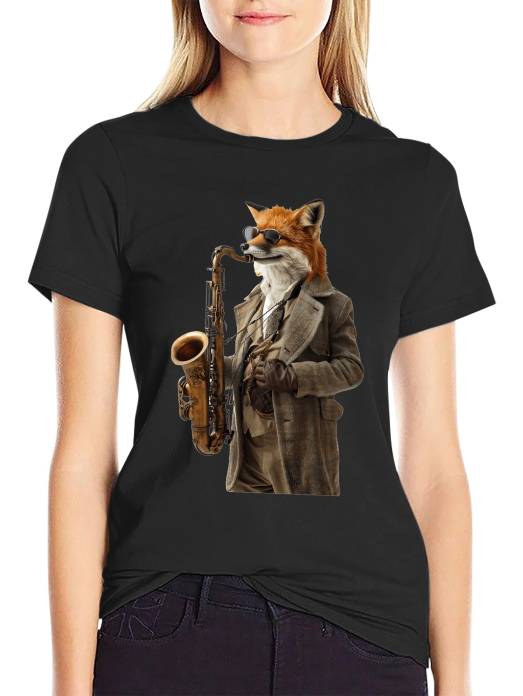 Cool Fox Saxophone T-Shirt