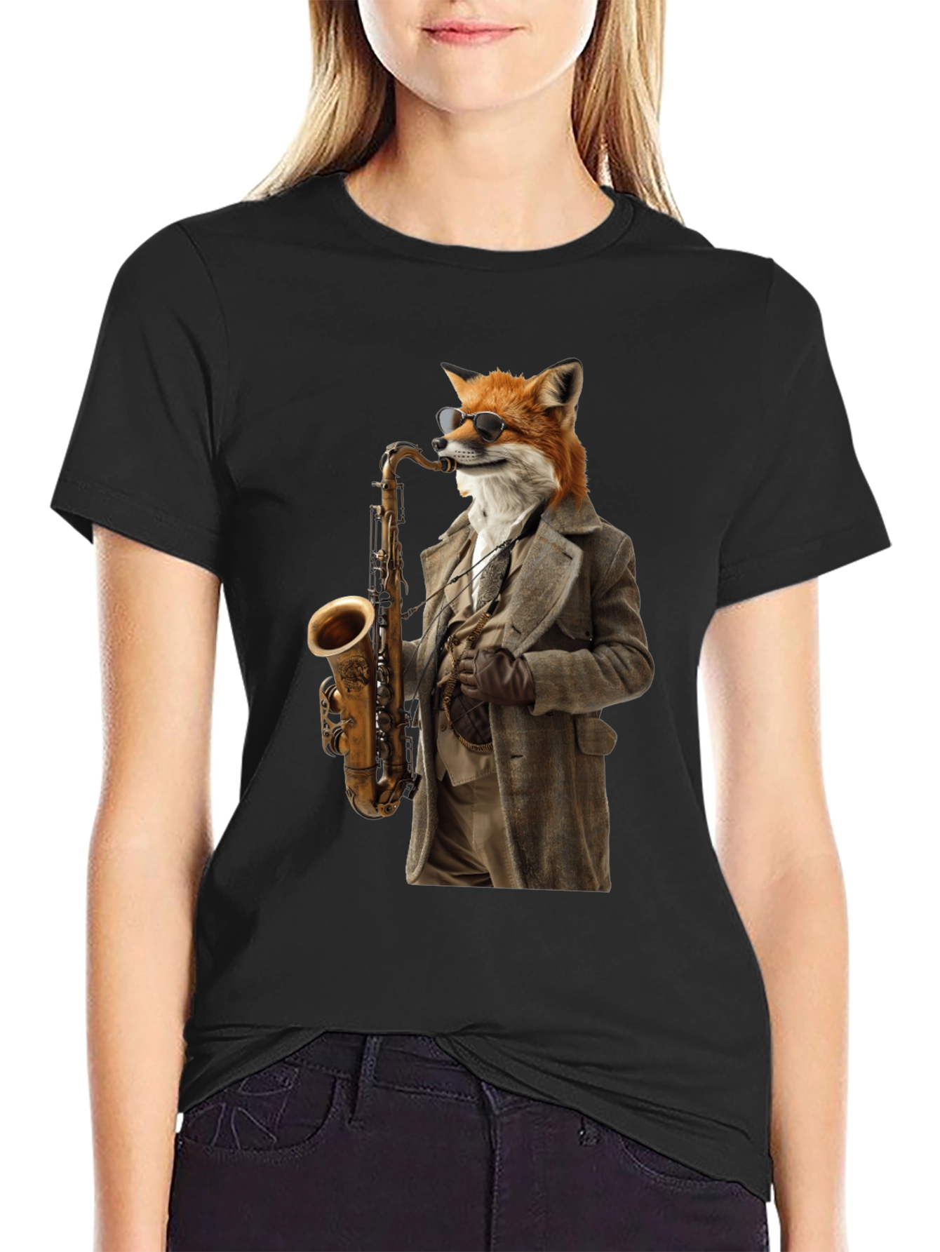 Cool Fox Saxophone T-Shirt