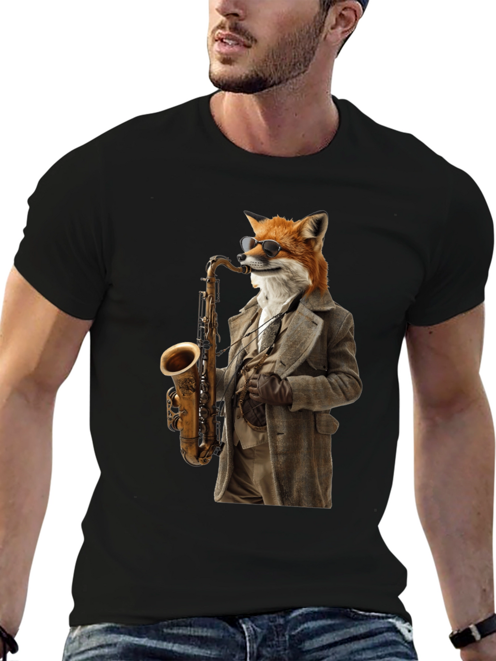Cool Fox Saxophone T-Shirt