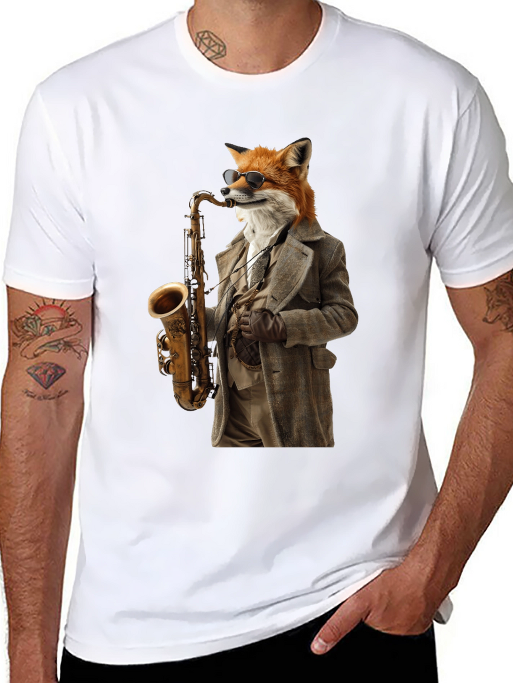 Cool Fox Saxophone T-Shirt