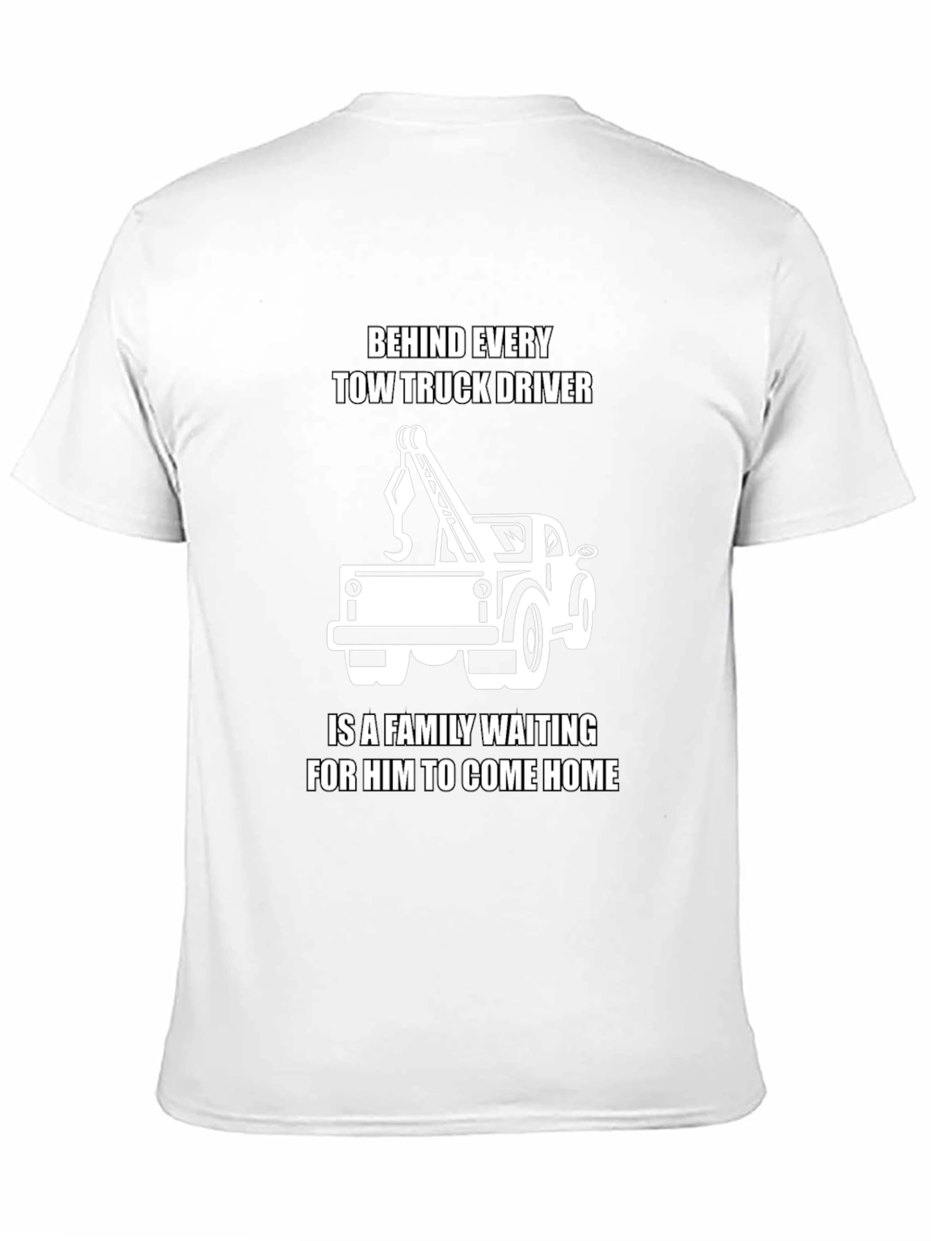 Tow Truck Driver Family T-Shirt - Black