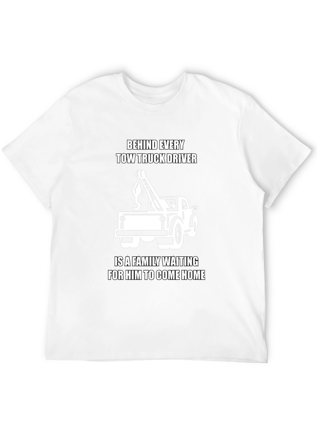 Tow Truck Driver Family T-Shirt - Black