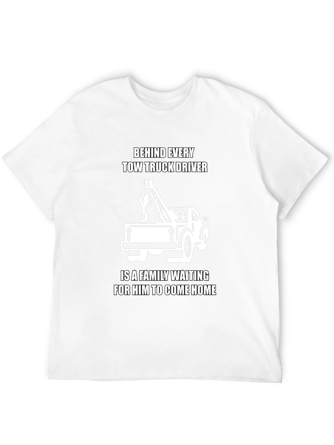 Tow Truck Driver Family T-Shirt - Black