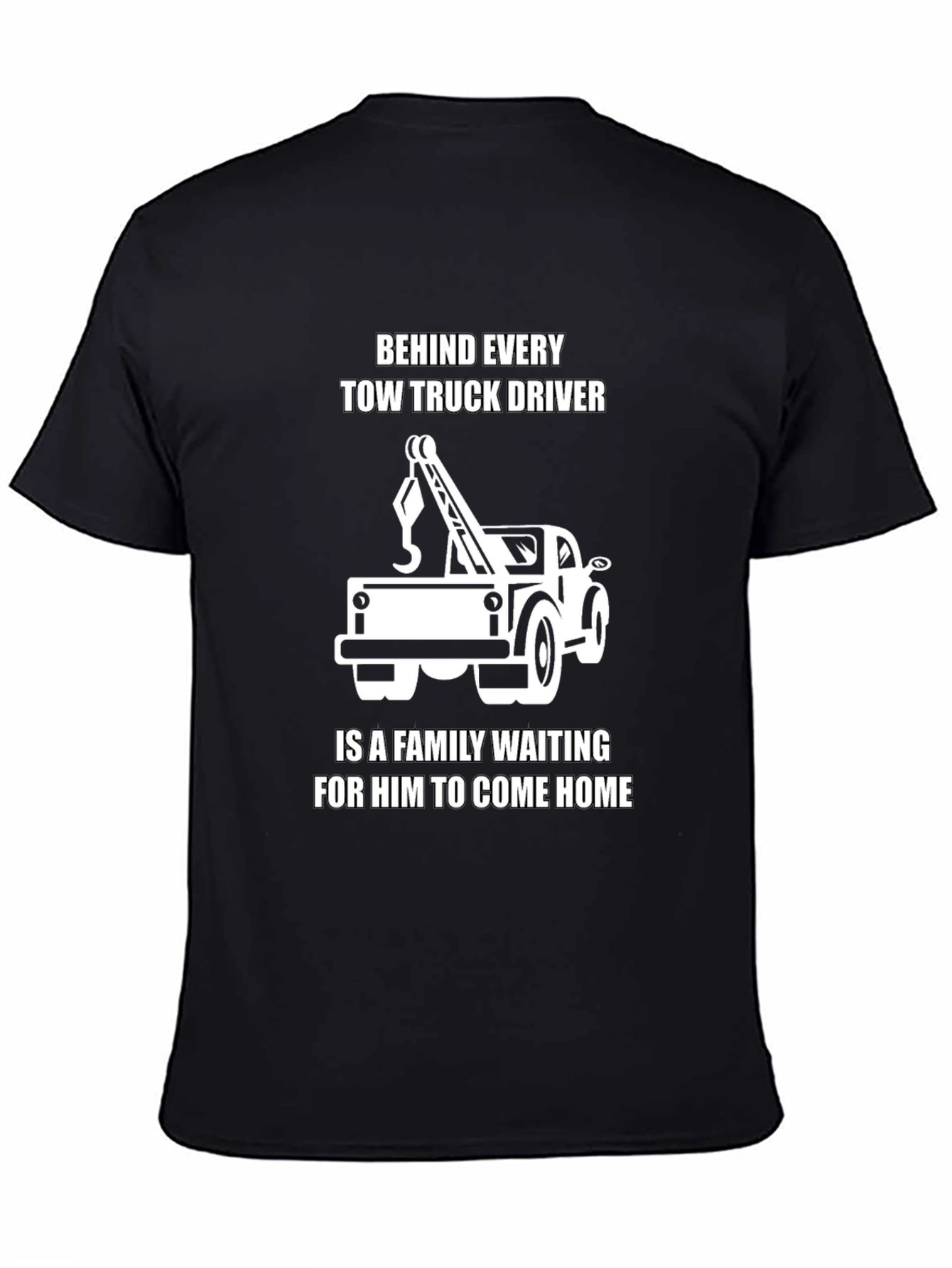 Tow Truck Driver Family T-Shirt - Black