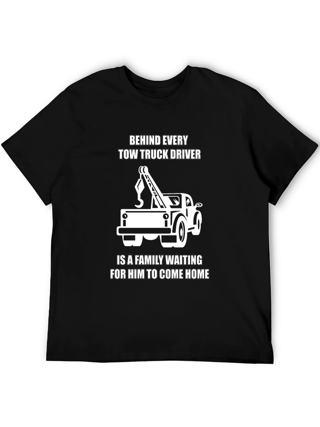 Tow Truck Driver Family T-Shirt - Black
