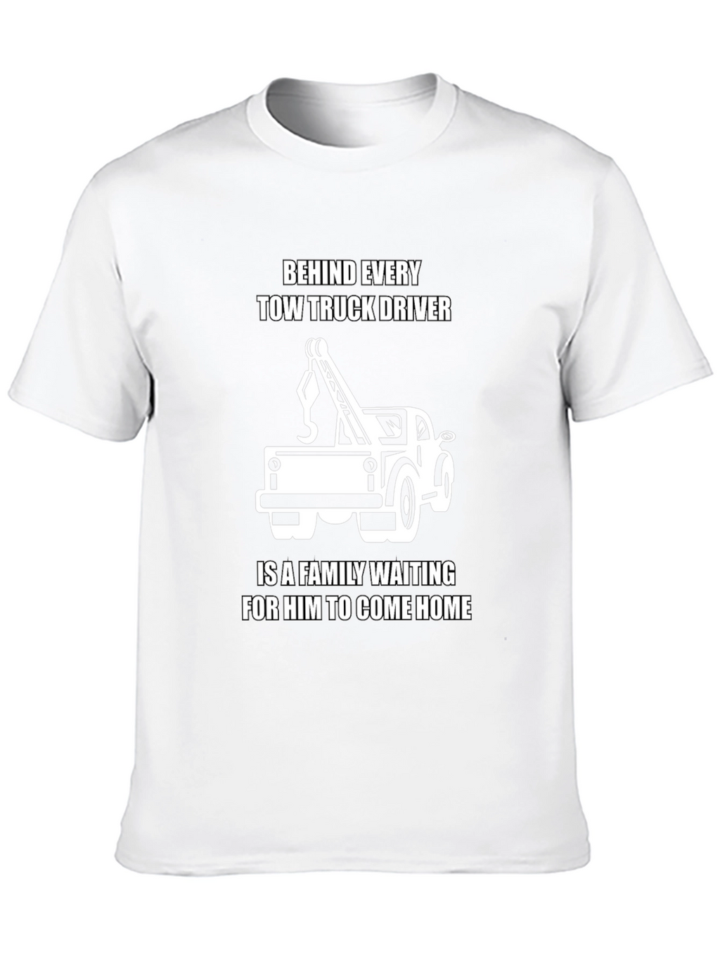 Tow Truck Driver Family T-Shirt - Black