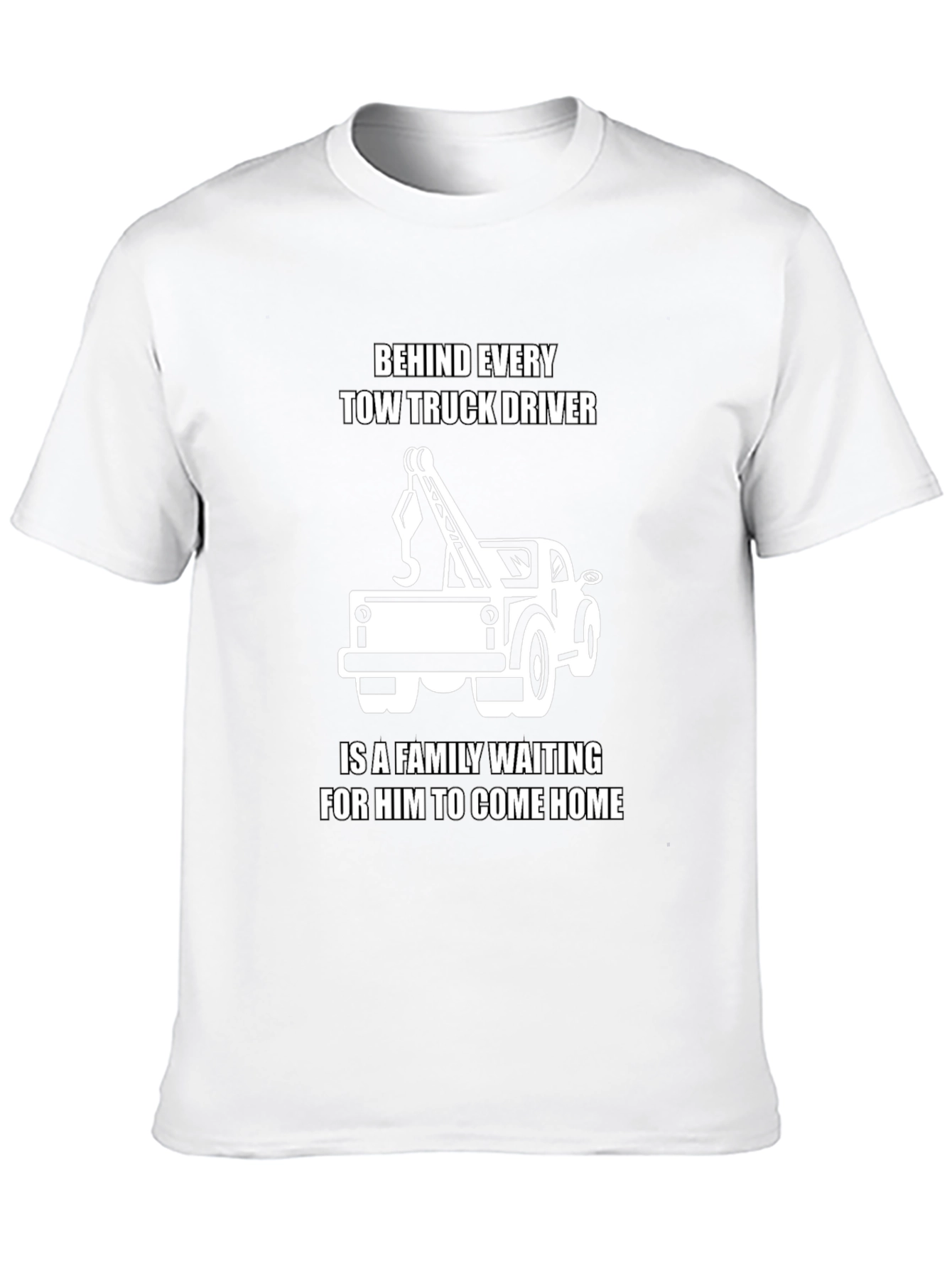 Tow Truck Driver Family T-Shirt - Black