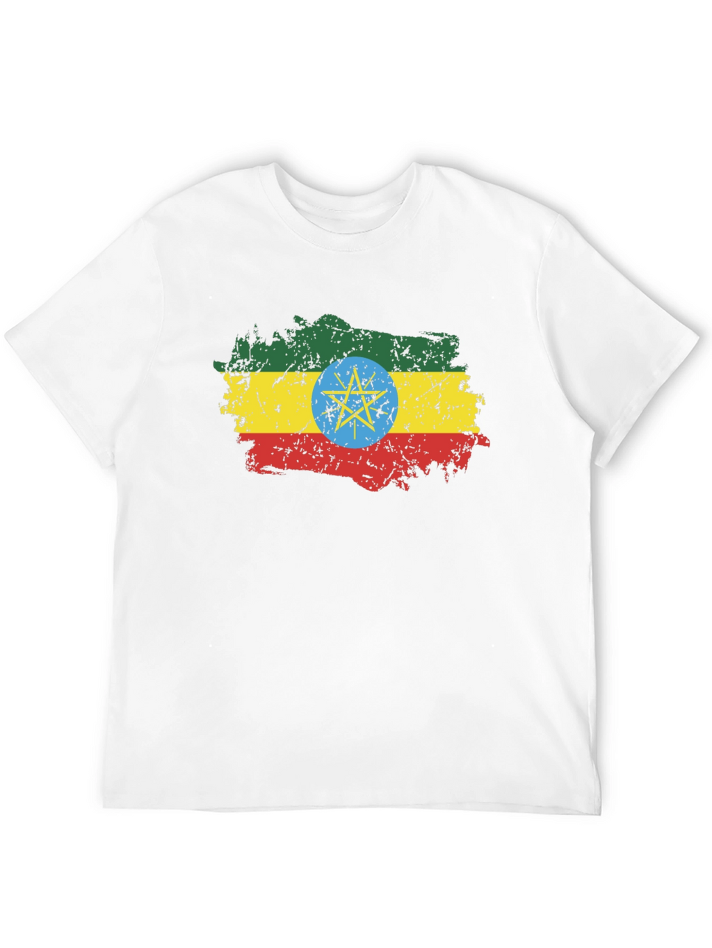 Ethiopia Flag T-Shirt - Distressed Graphic Tee