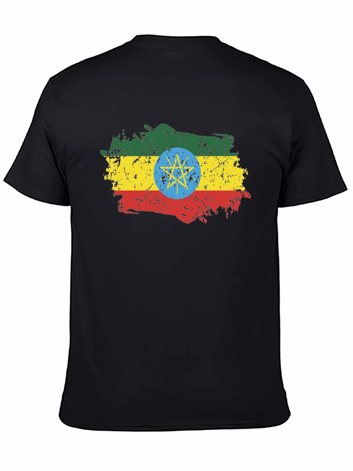 Ethiopia Flag T-Shirt - Distressed Graphic Tee