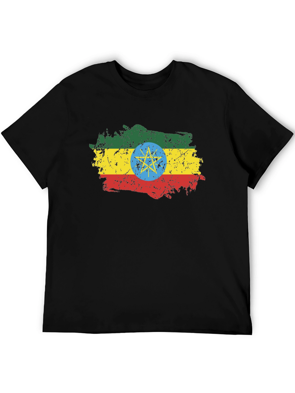 Ethiopia Flag T-Shirt - Distressed Graphic Tee