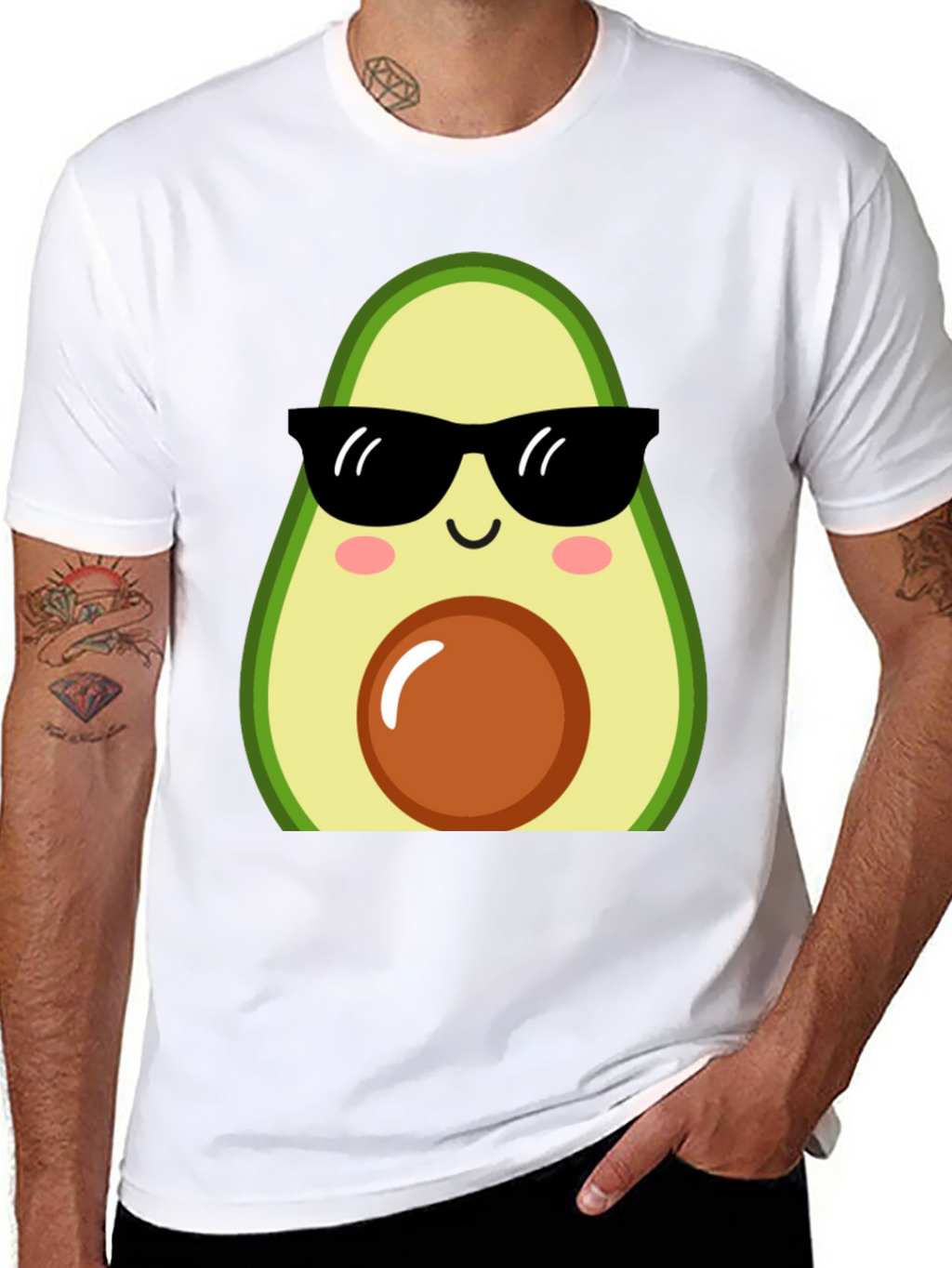 Cool Avocado Graphic Tee - Trendy Unisex T-Shirt