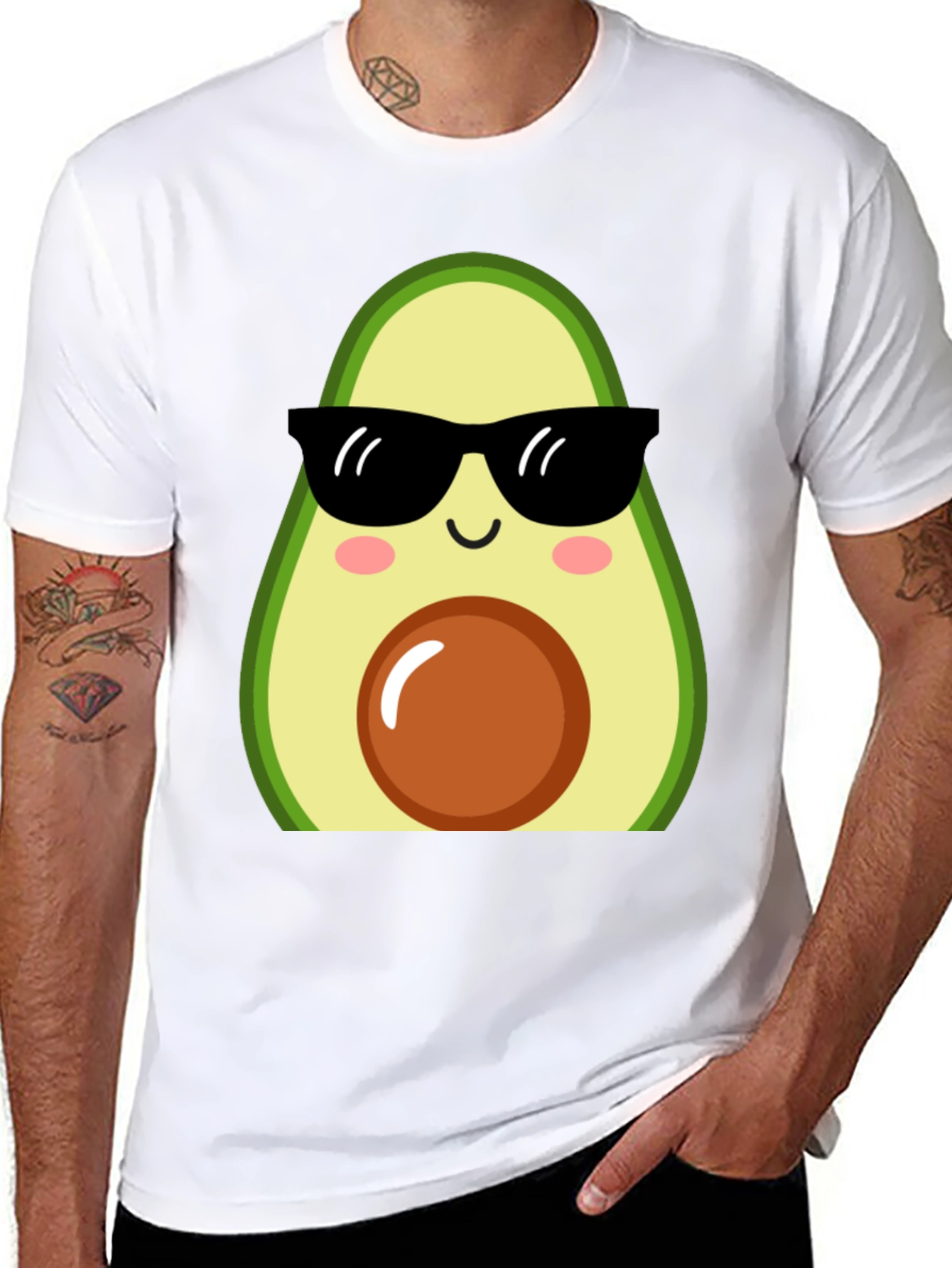 Cool Avocado Graphic Tee - Trendy Unisex T-Shirt