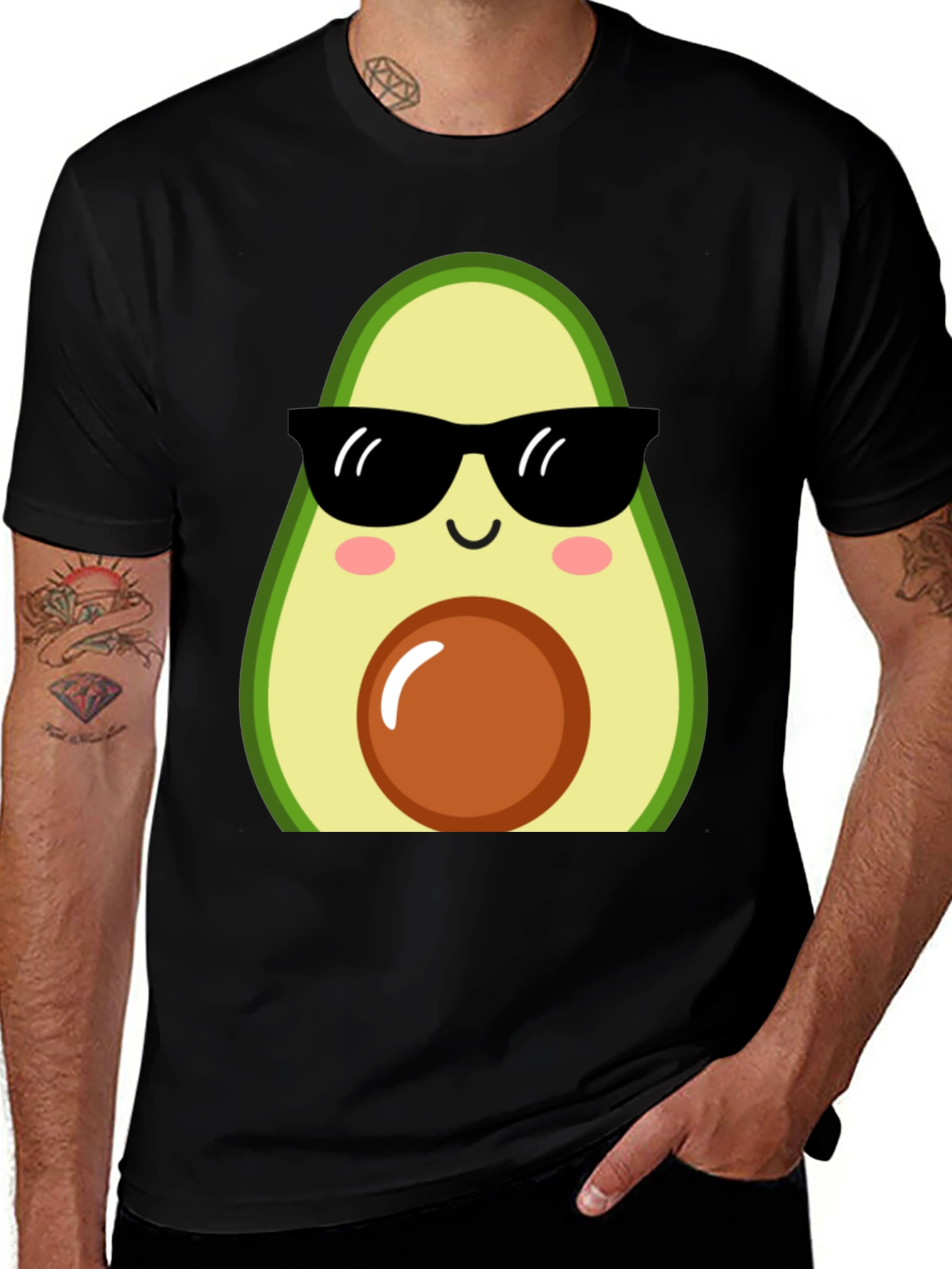 Cool Avocado Graphic Tee - Trendy Unisex T-Shirt