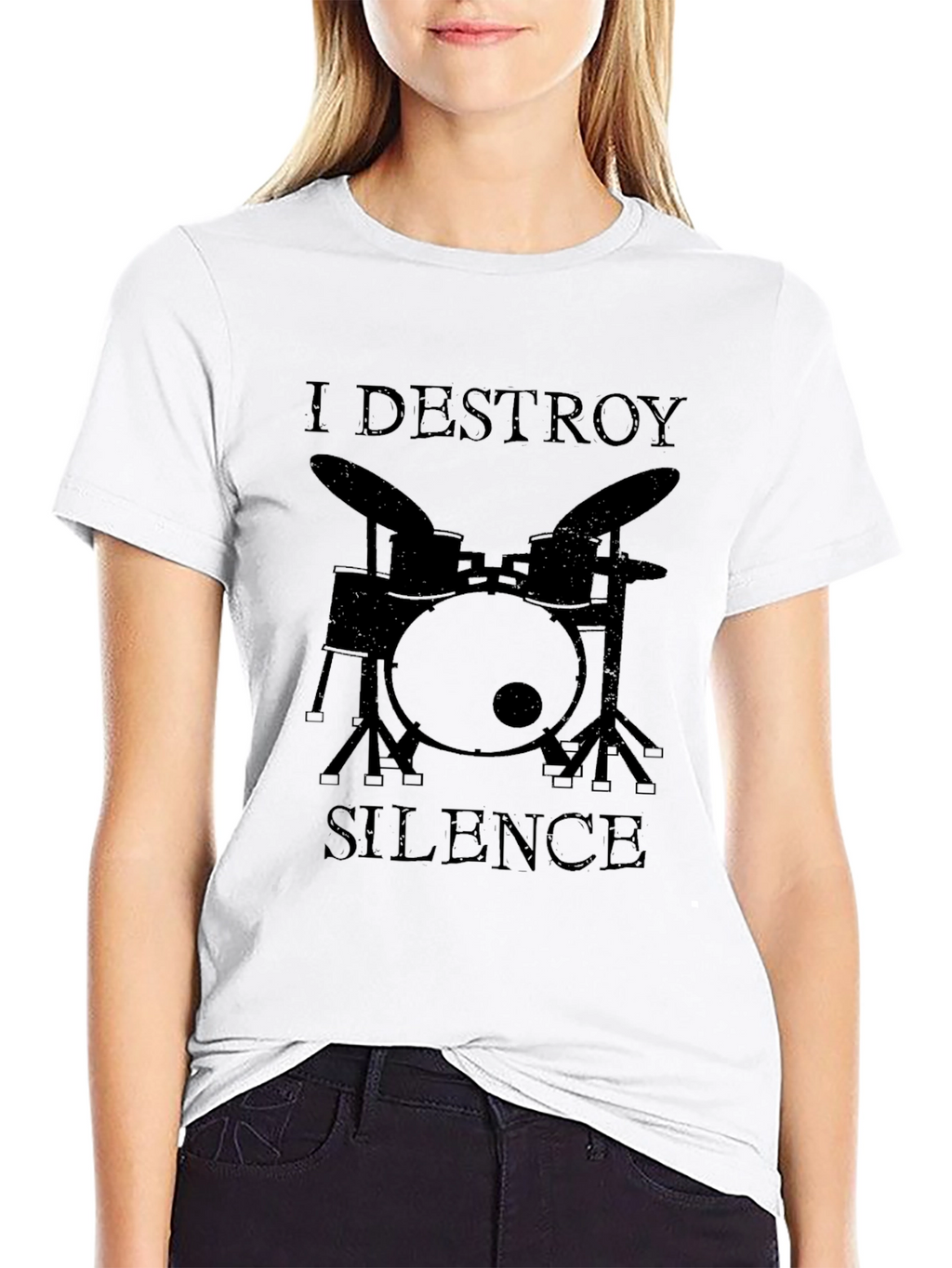 I Destroy Silence Drummer Graphic Tee