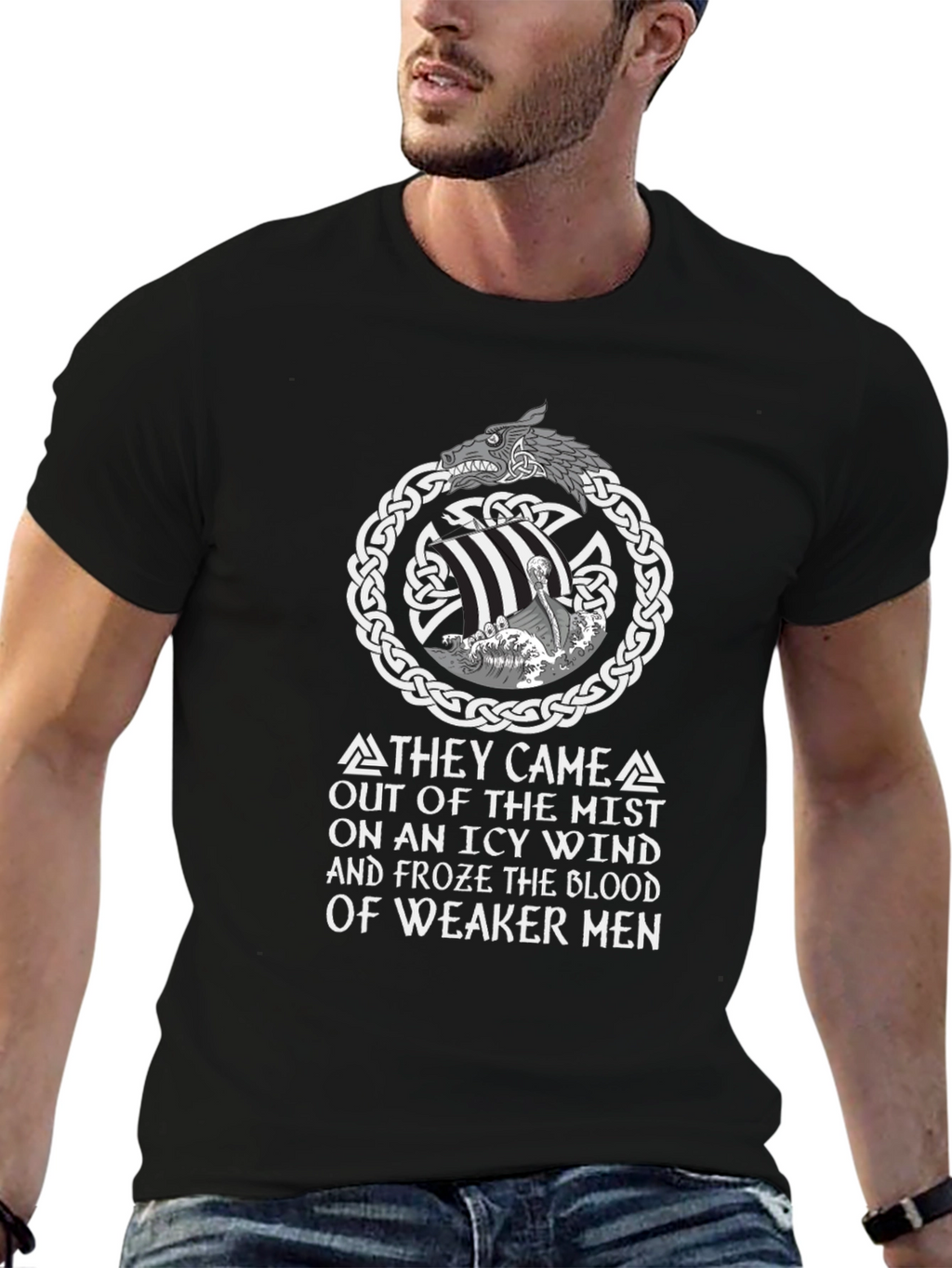 Viking T-Shirt:  They Came Out of the Mist Design