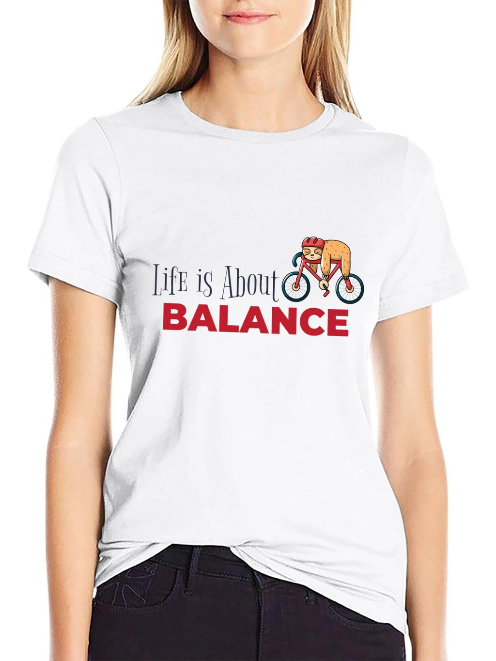 Life is About Balance Sloth Graphic T-Shirt