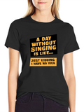 Singing Joke Graphic Tee - Humorous Musician T-Shirt