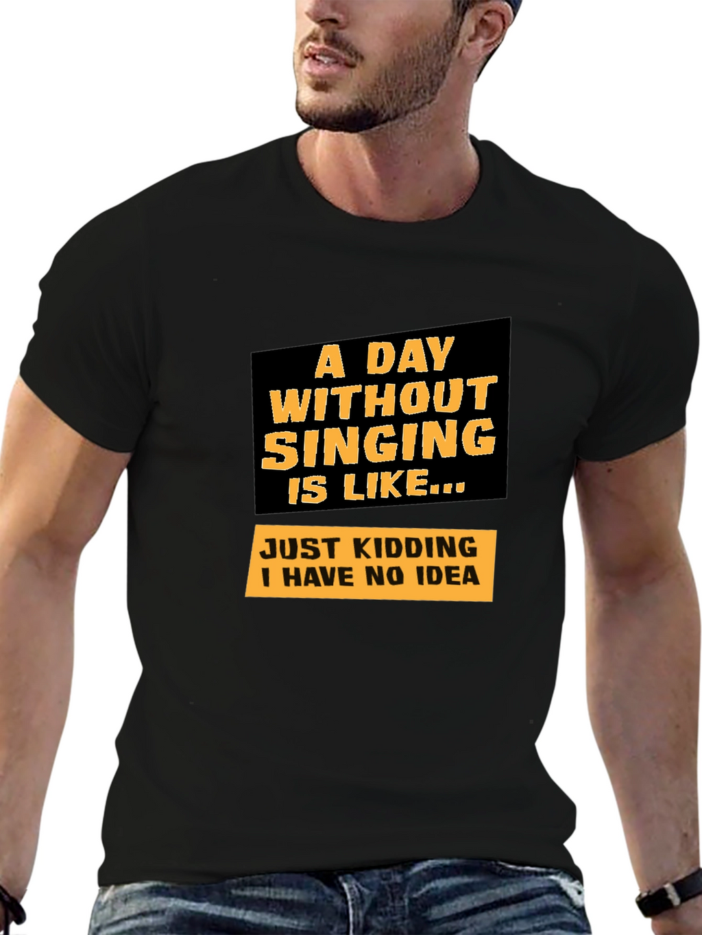 Singing Joke Graphic Tee - Humorous Musician T-Shirt