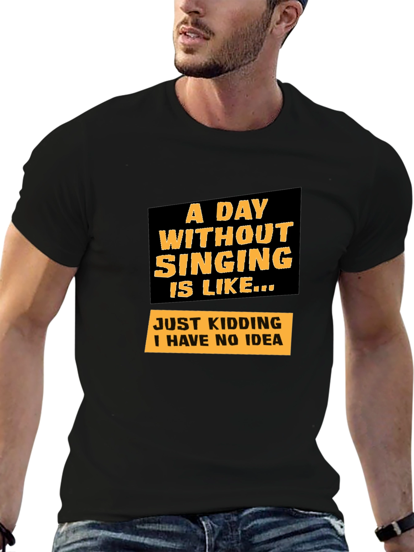 Singing Joke Graphic Tee - Humorous Musician T-Shirt