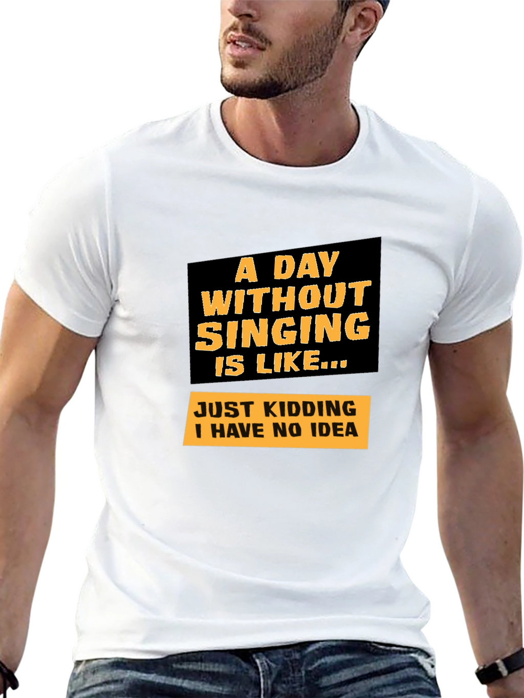 Singing Joke Graphic Tee - Humorous Musician T-Shirt
