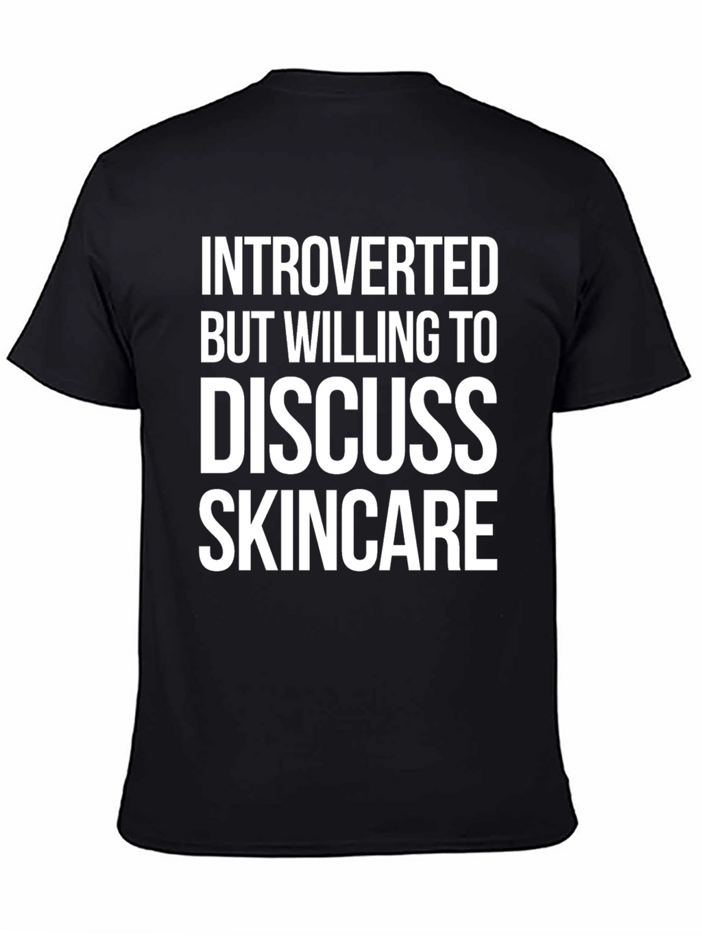 Introverted Skincare T-Shirt - Black Cotton Tee