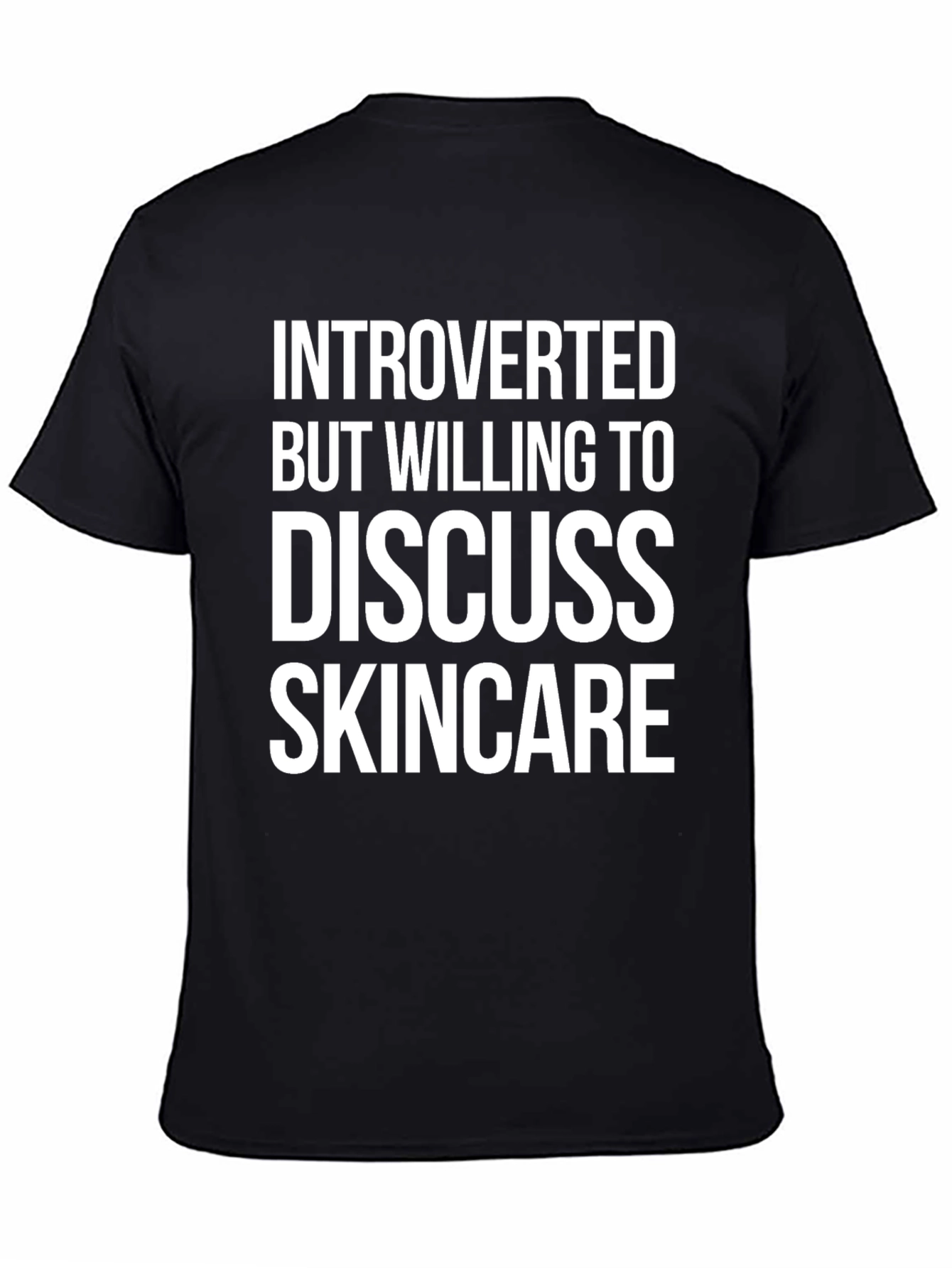 Introverted Skincare T-Shirt - Black Cotton Tee