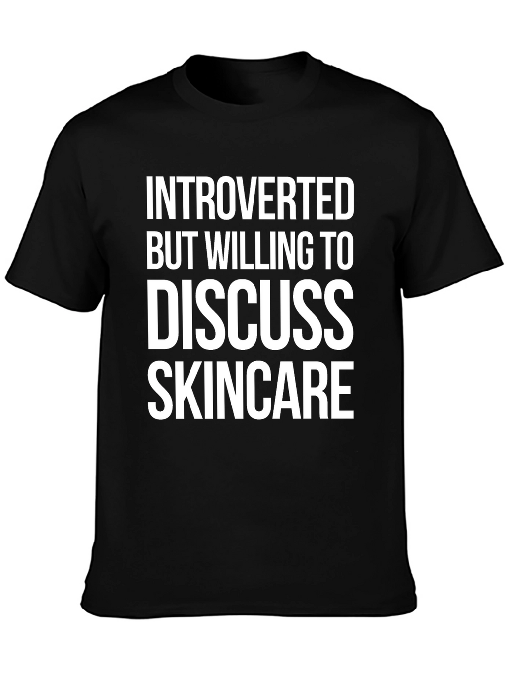 Introverted Skincare T-Shirt - Black Cotton Tee