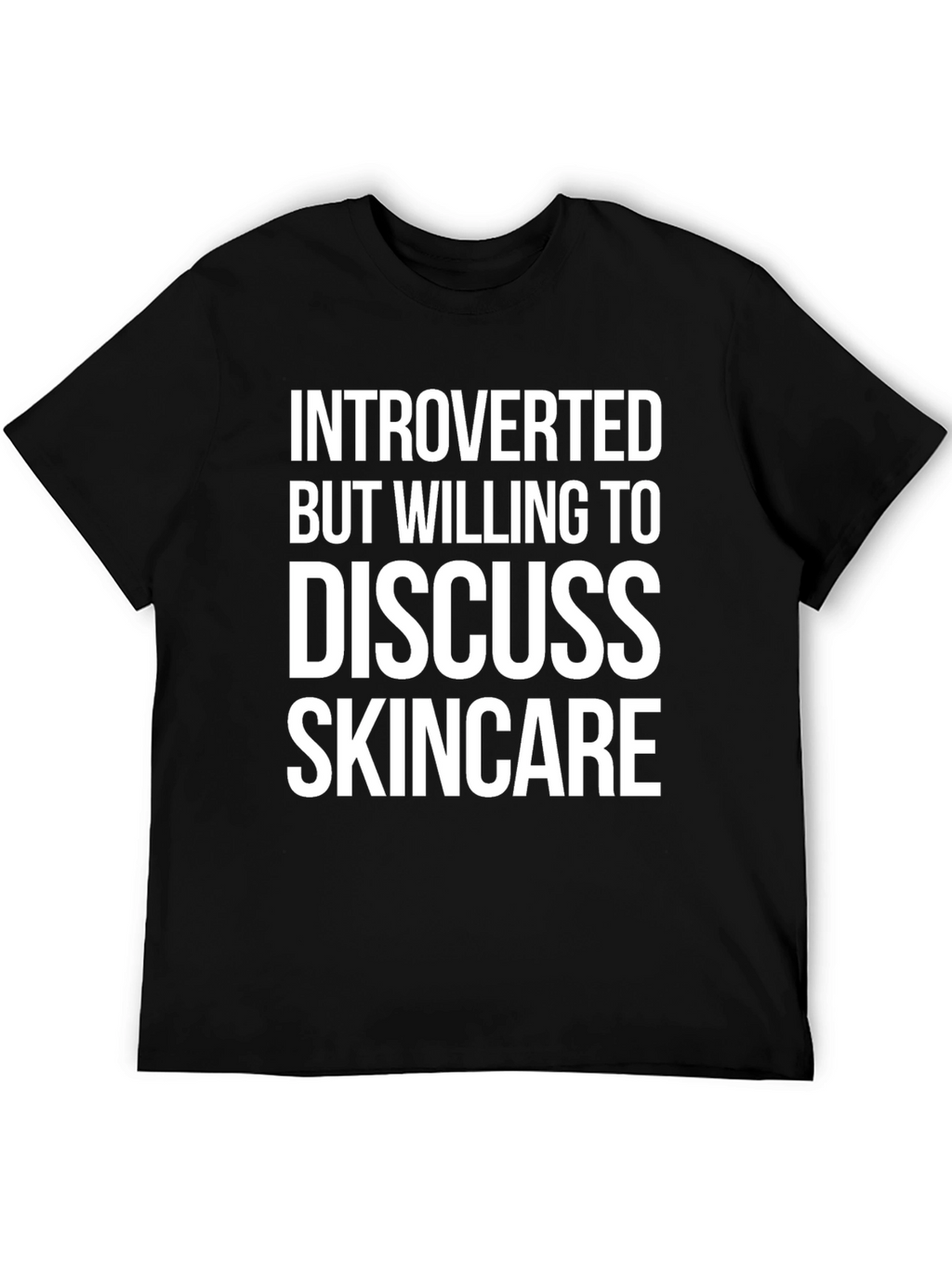 Introverted Skincare T-Shirt - Black Cotton Tee