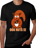Ooh Nuts Squirrel Graphic Tee - Fun Novelty T-Shirt