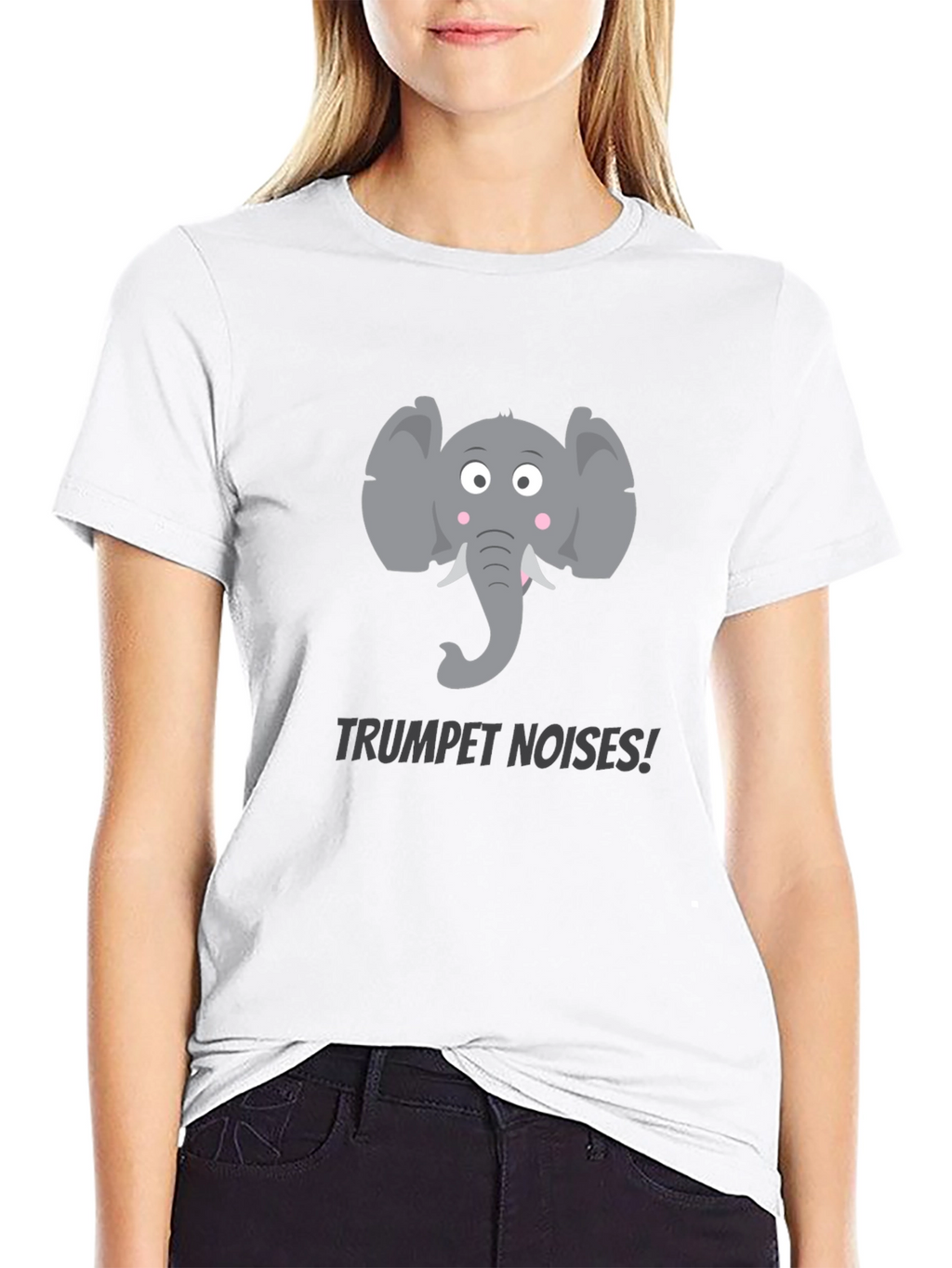 Elephant Trumpet Noises Graphic Tee - Black