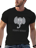 Elephant Trumpet Noises Graphic Tee - Black