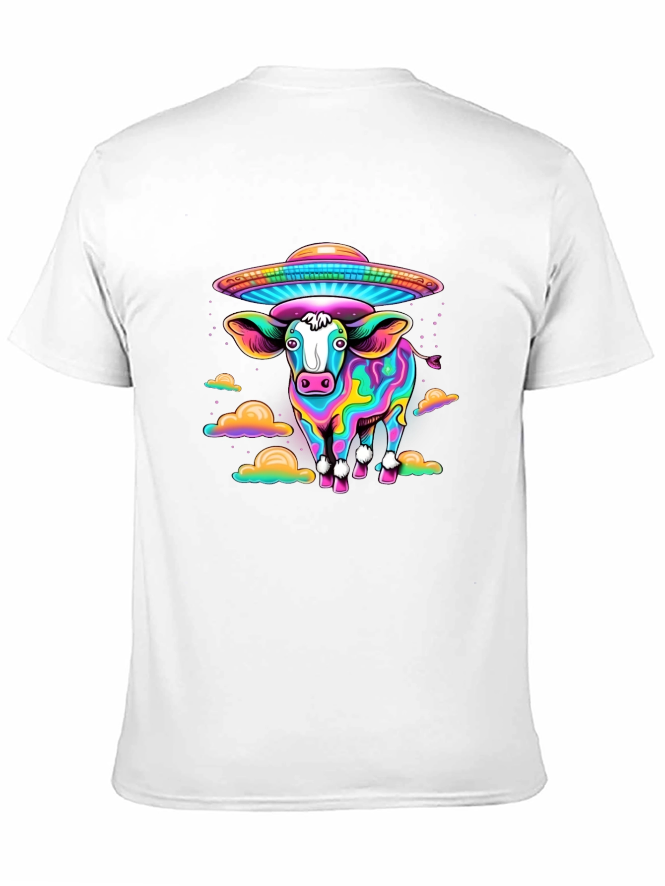 Trippy Cow UFO Abduction Graphic Tee