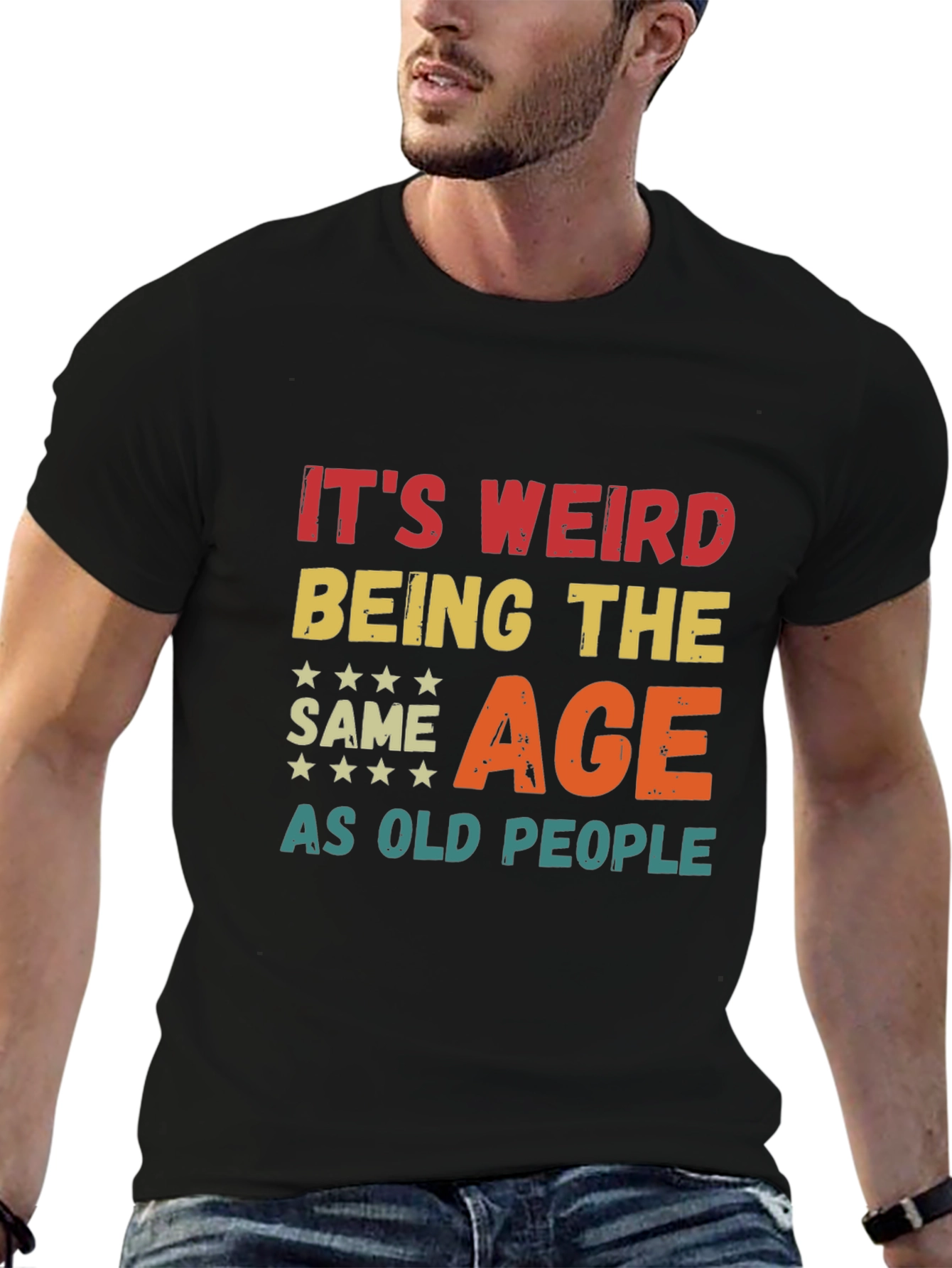 Funny Same Age as Old People Graphic T-Shirt